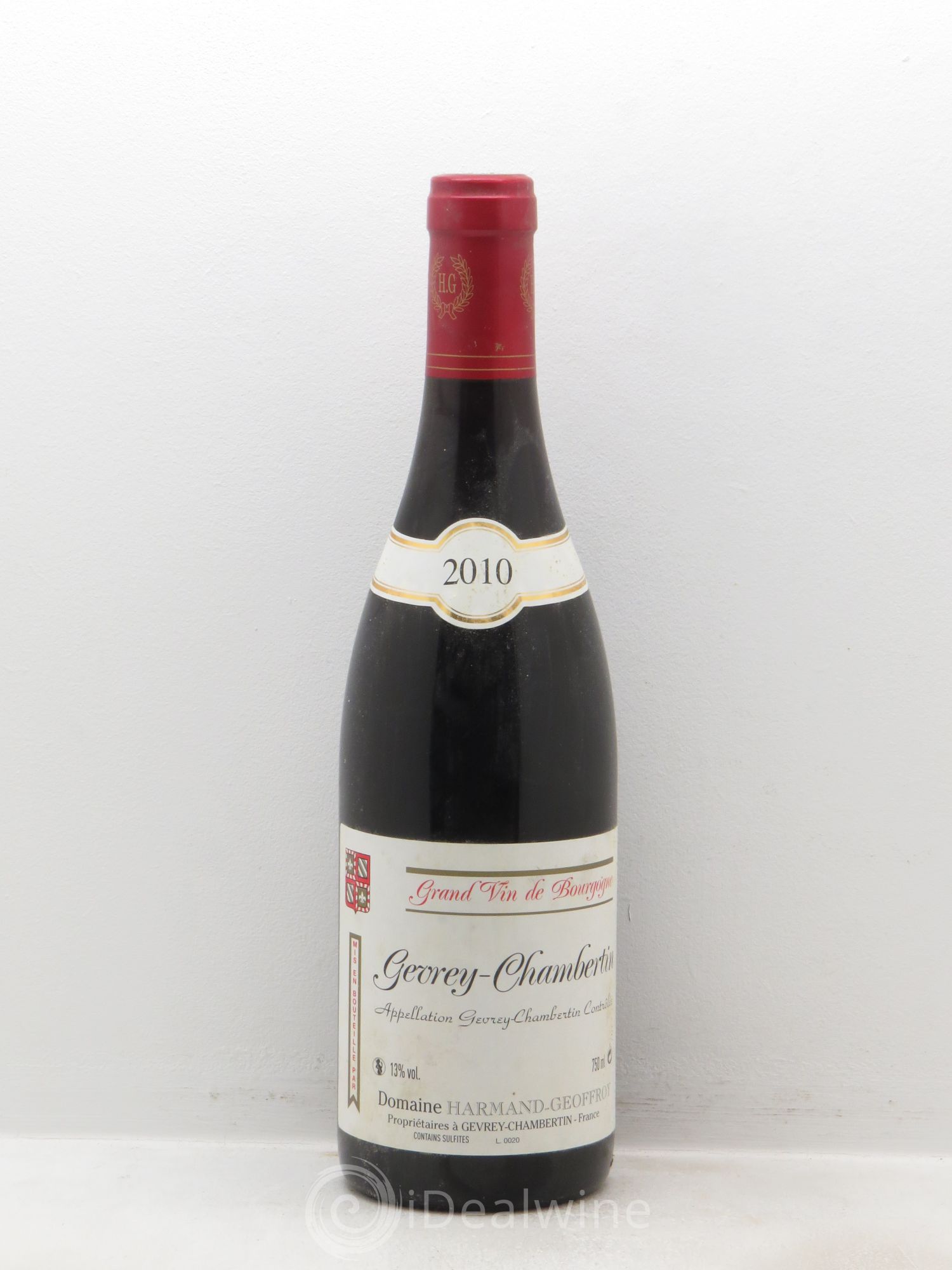 Gevrey-Chambertin Harmand Geffroy 2010 - Lot de 1 bouteille - 0