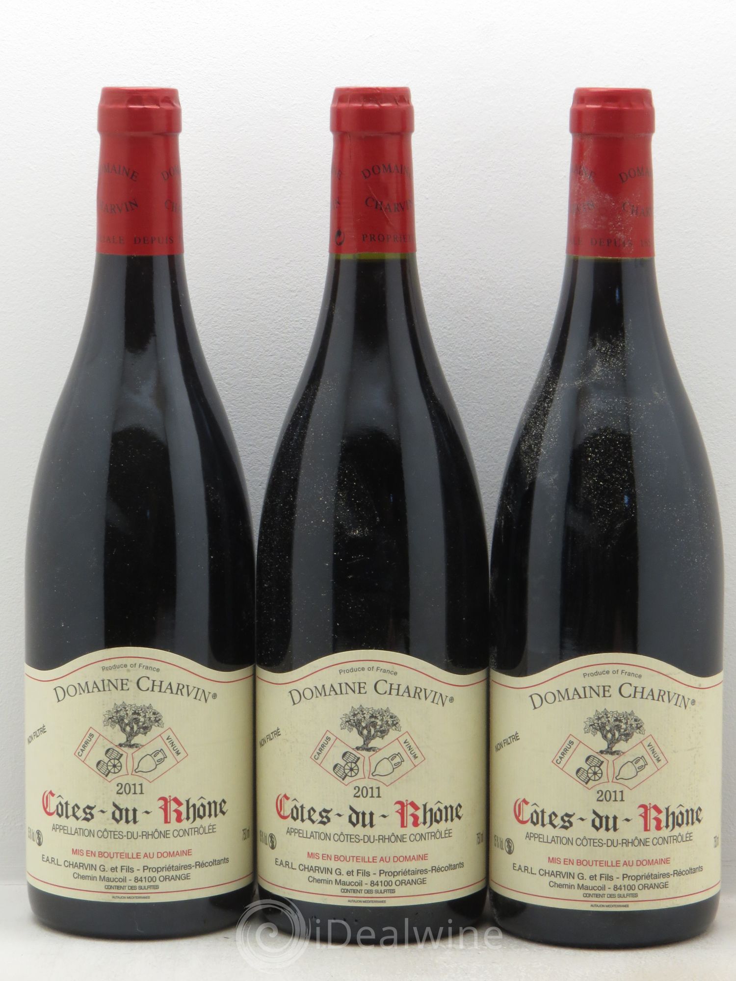 Côtes-du-Rhône Charvin (Domaine) (sans prix de réserve) 2011 - Lot de 3 bouteilles - 0