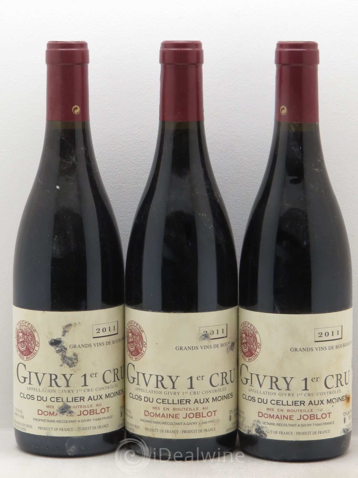 Givry 1er Cru Cellier aux Moines 2011 - Lot de 3 bouteilles - 0