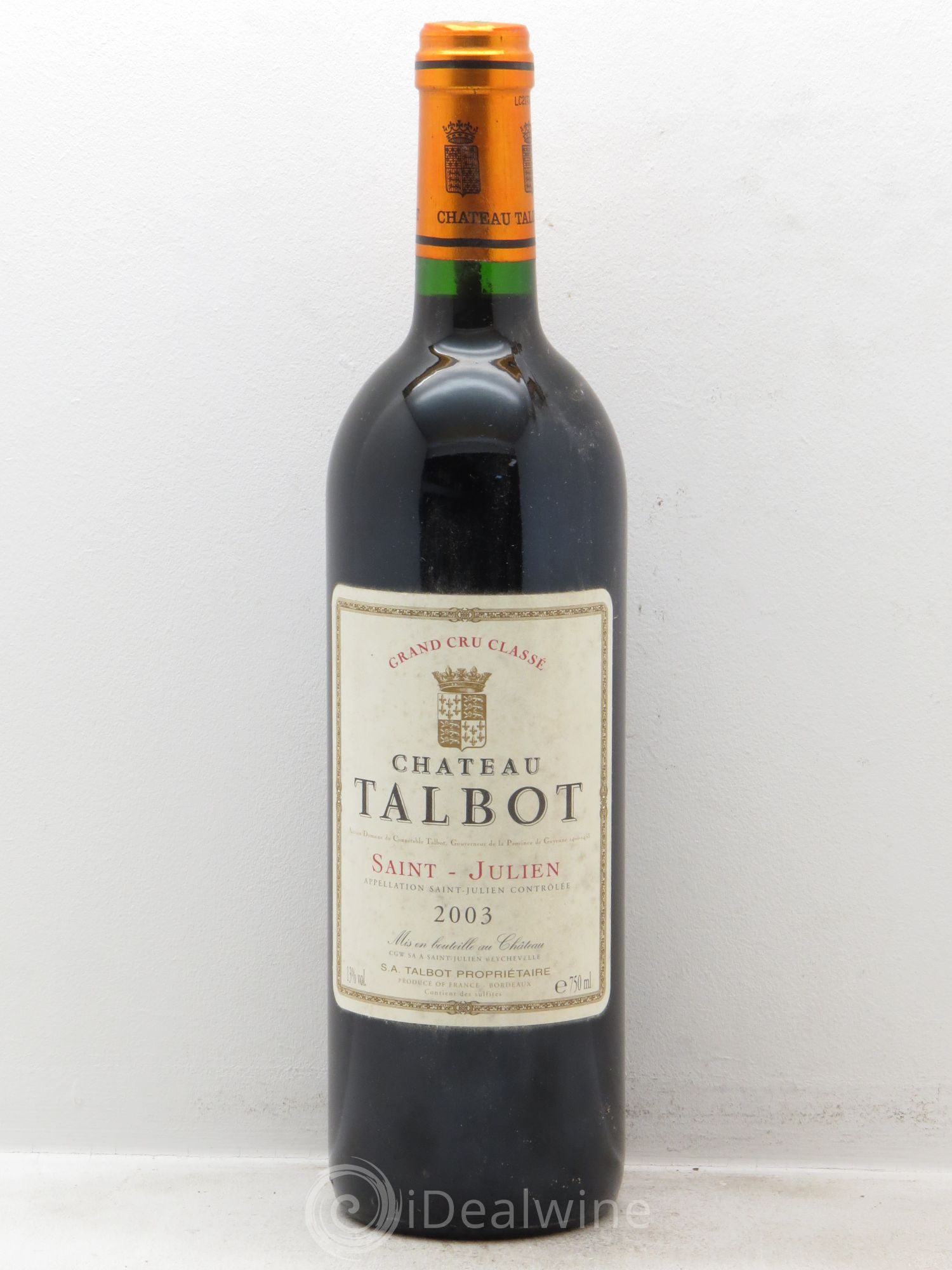Château Talbot 4ème Grand Cru Classé 2003 - Lot de 1 bouteille - 0