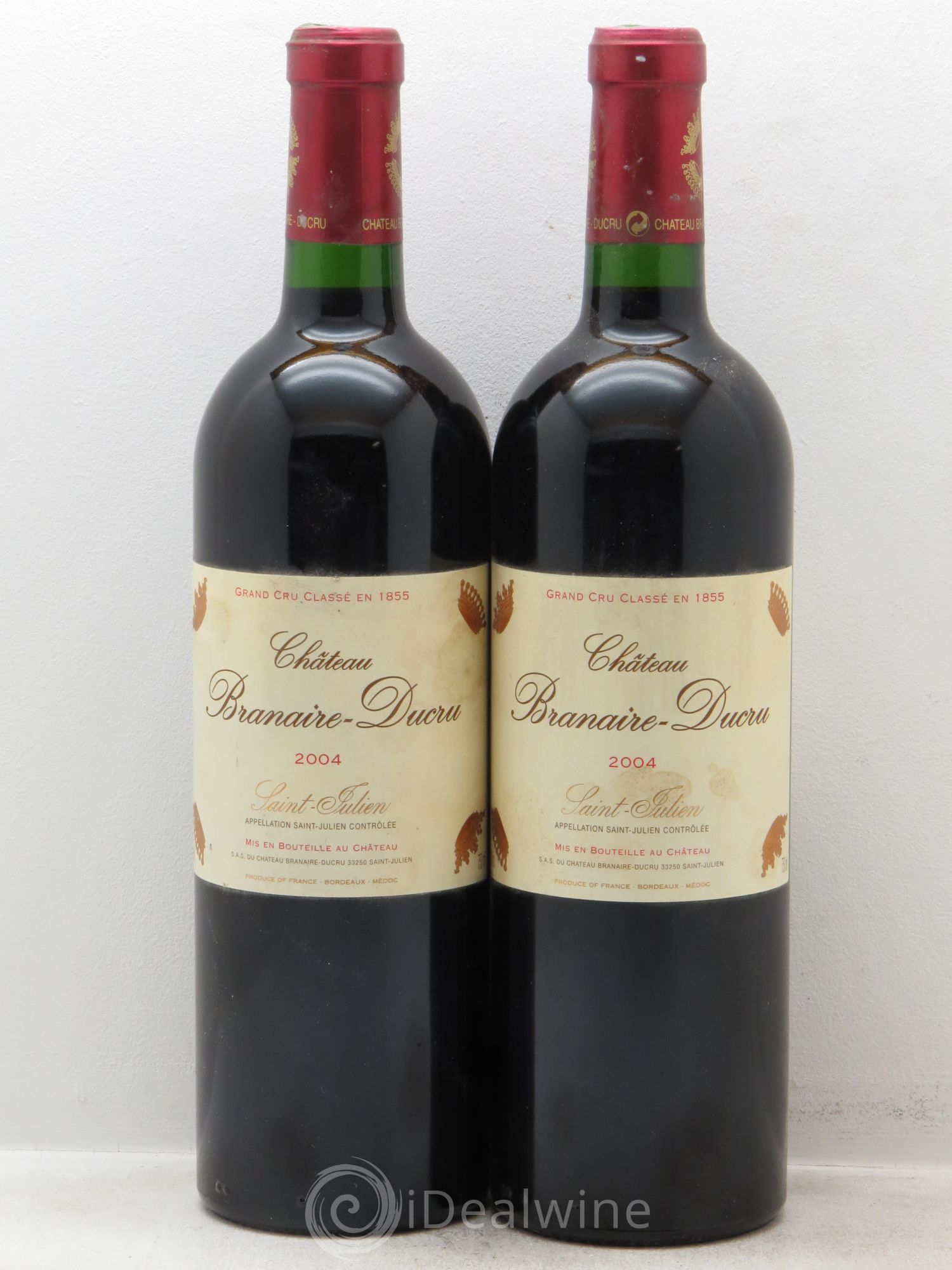 Château Branaire Ducru 4ème Grand Cru Classé 2004 - Lot de 2 bouteilles - 0