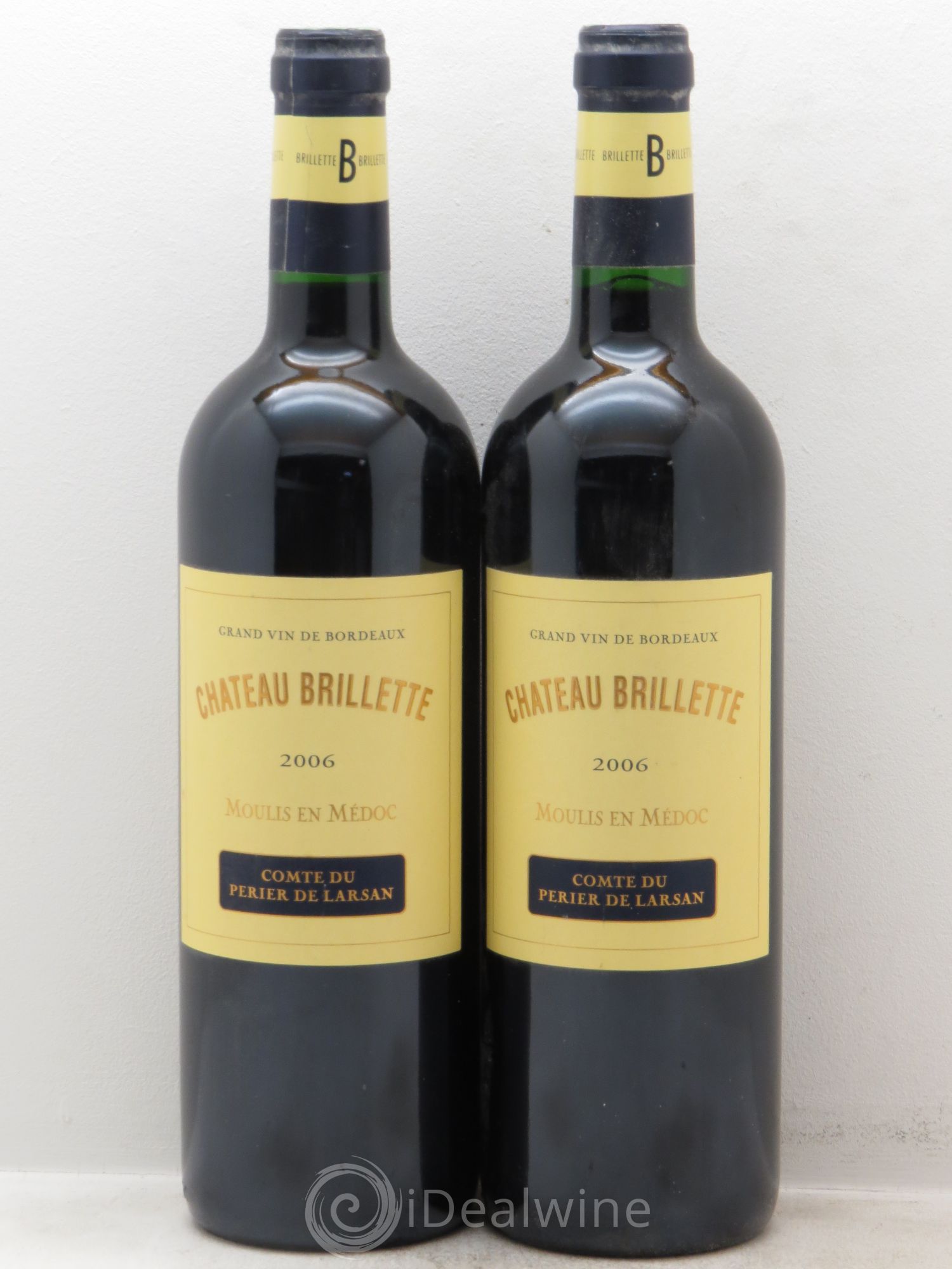 Château Brillette Cru Bourgeois (sans prix de réserve-no reserve) 2006 - Posten von 2 Flaschen - 0