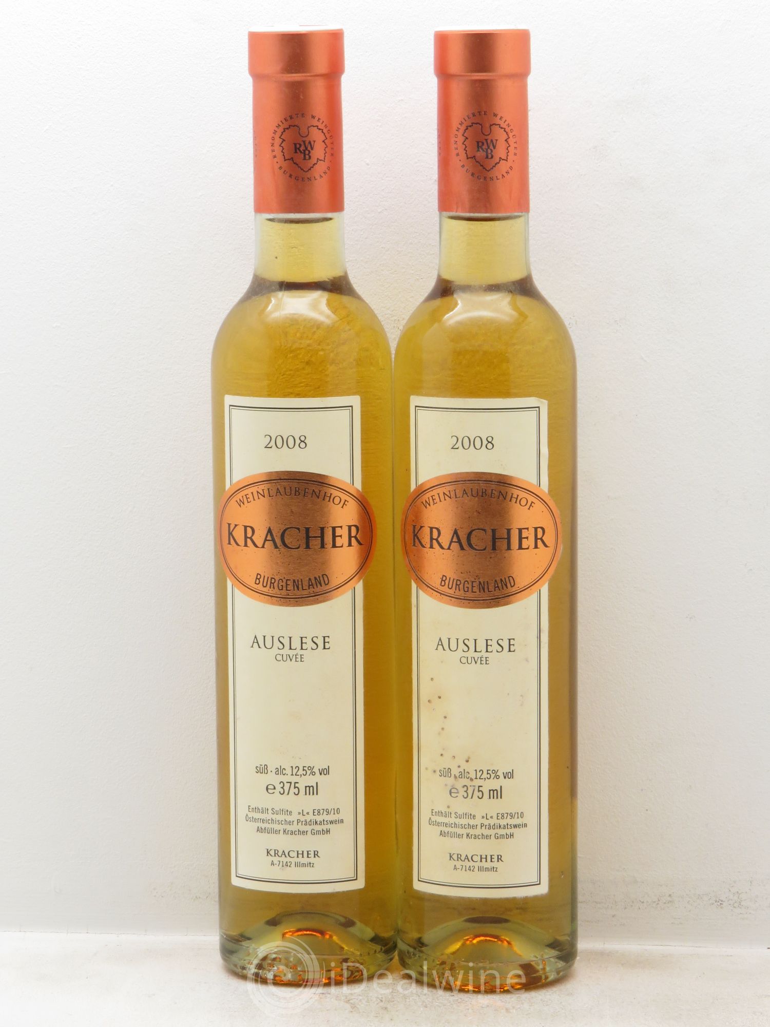 Autriche Weinlobenhof Kracher Auslese 2008 - Posten von 2 Demi-Flaschen - 0
