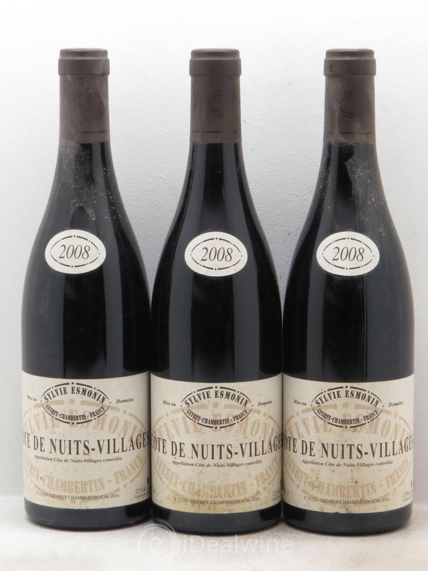 Côte de Nuits-Villages Sylvie Esmonin 2008 - Lot de 3 bouteilles - 0