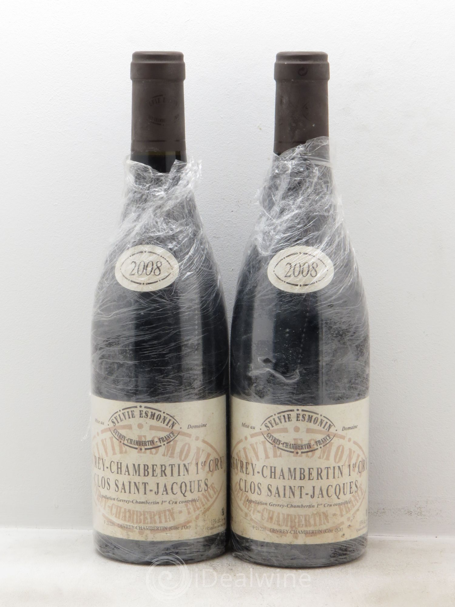 Gevrey-Chambertin 1er Cru Clos Saint Jacques Sylvie Esmonin 2008 - Lot de 2 bouteilles - 0