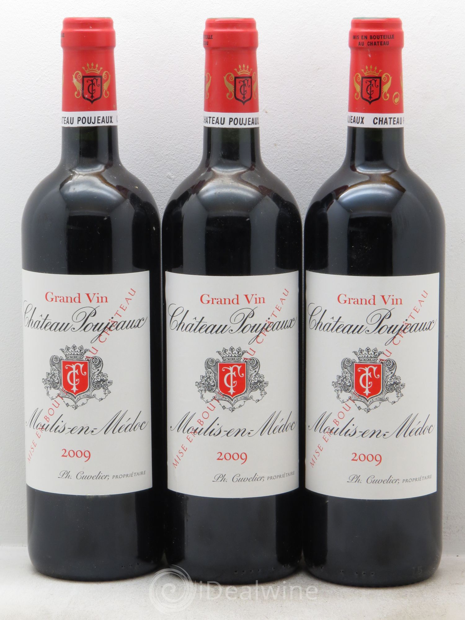 Château Poujeaux 2009 - Lot de 3 bouteilles - 0