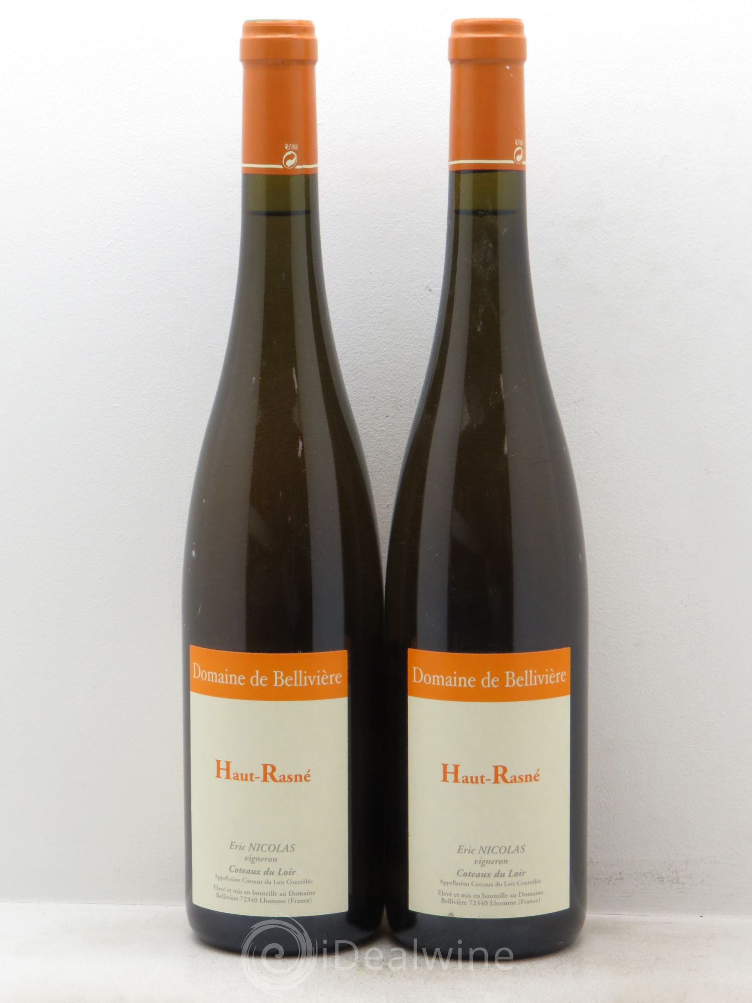 Coteaux du Loir Haut-Rasne Domaine de Béllivière (sans prix de réserve-no reserve) 2009 - Posten von 2 Flaschen - 0
