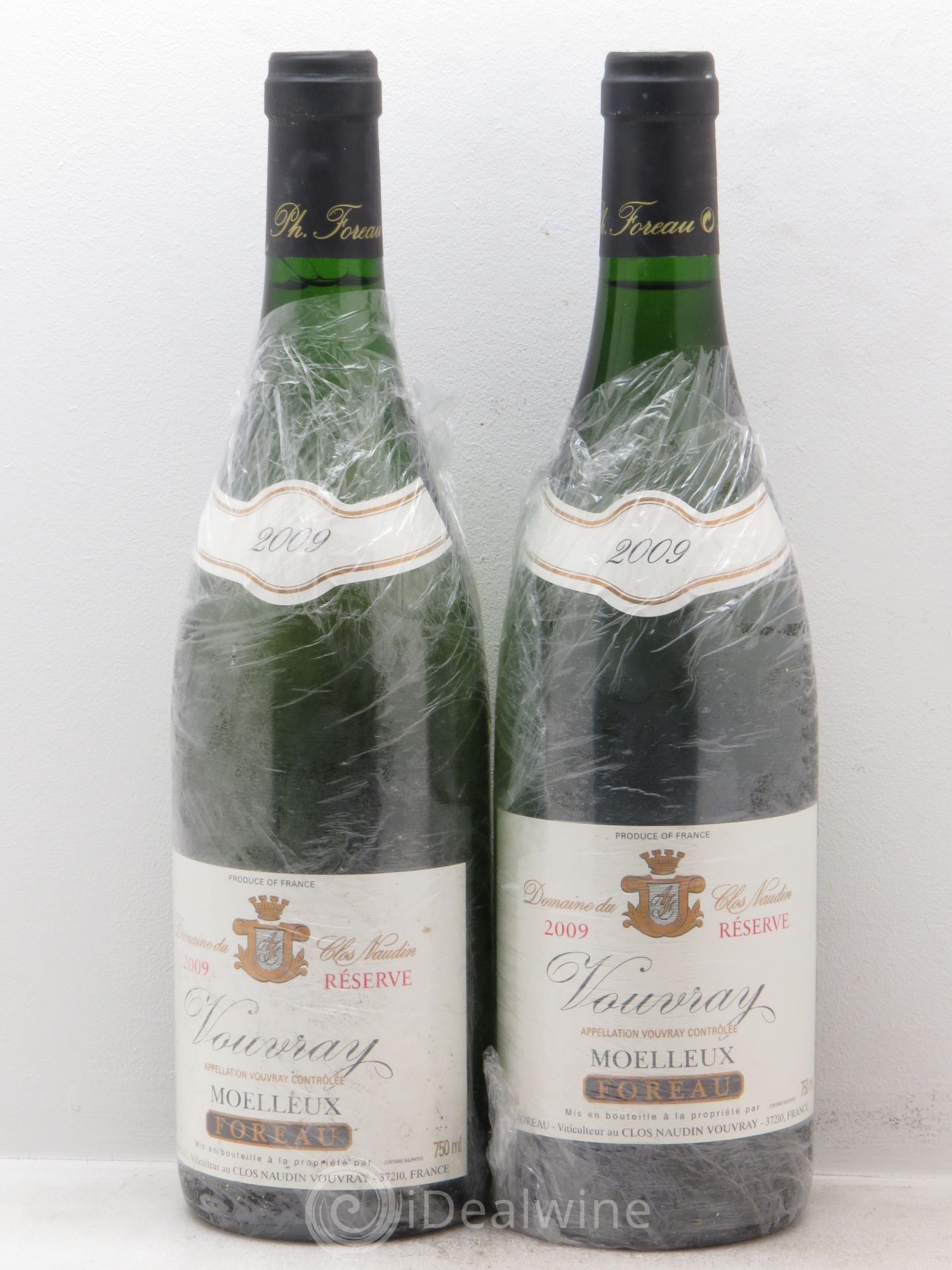 Vouvray Moelleux Réserve Clos Naudin - Philippe Foreau 2009 - Lotto di 2 bottiglie - 0