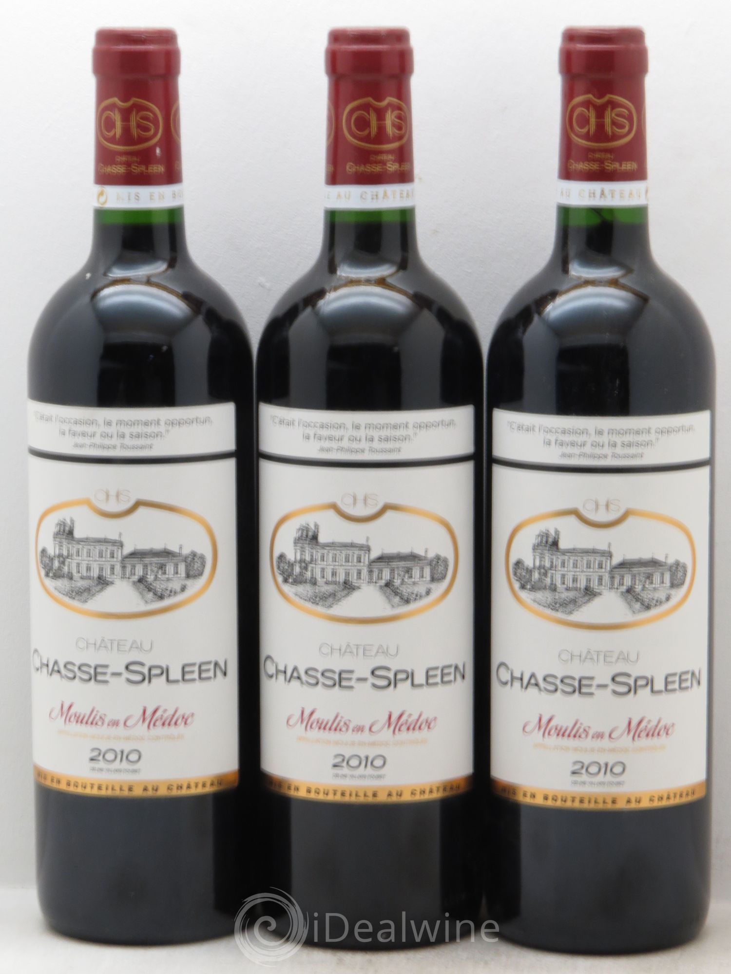 Château Chasse Spleen 2010 - Lot de 3 bouteilles - 0