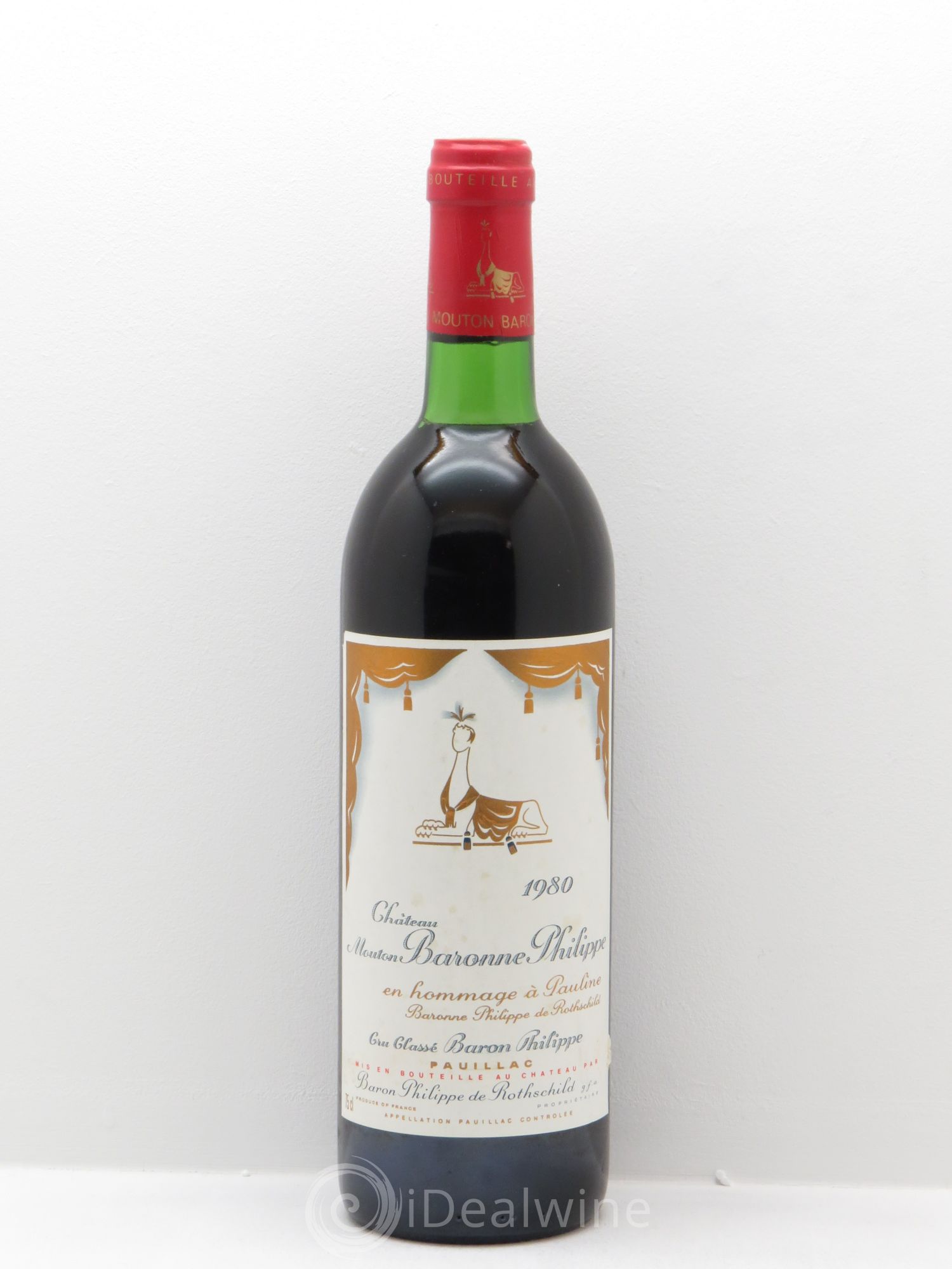 Château d' Armailhac - Mouton Baron(ne) Philippe 5ème Grand Cru Classé 1980 - Lot de 6 bouteilles - 0