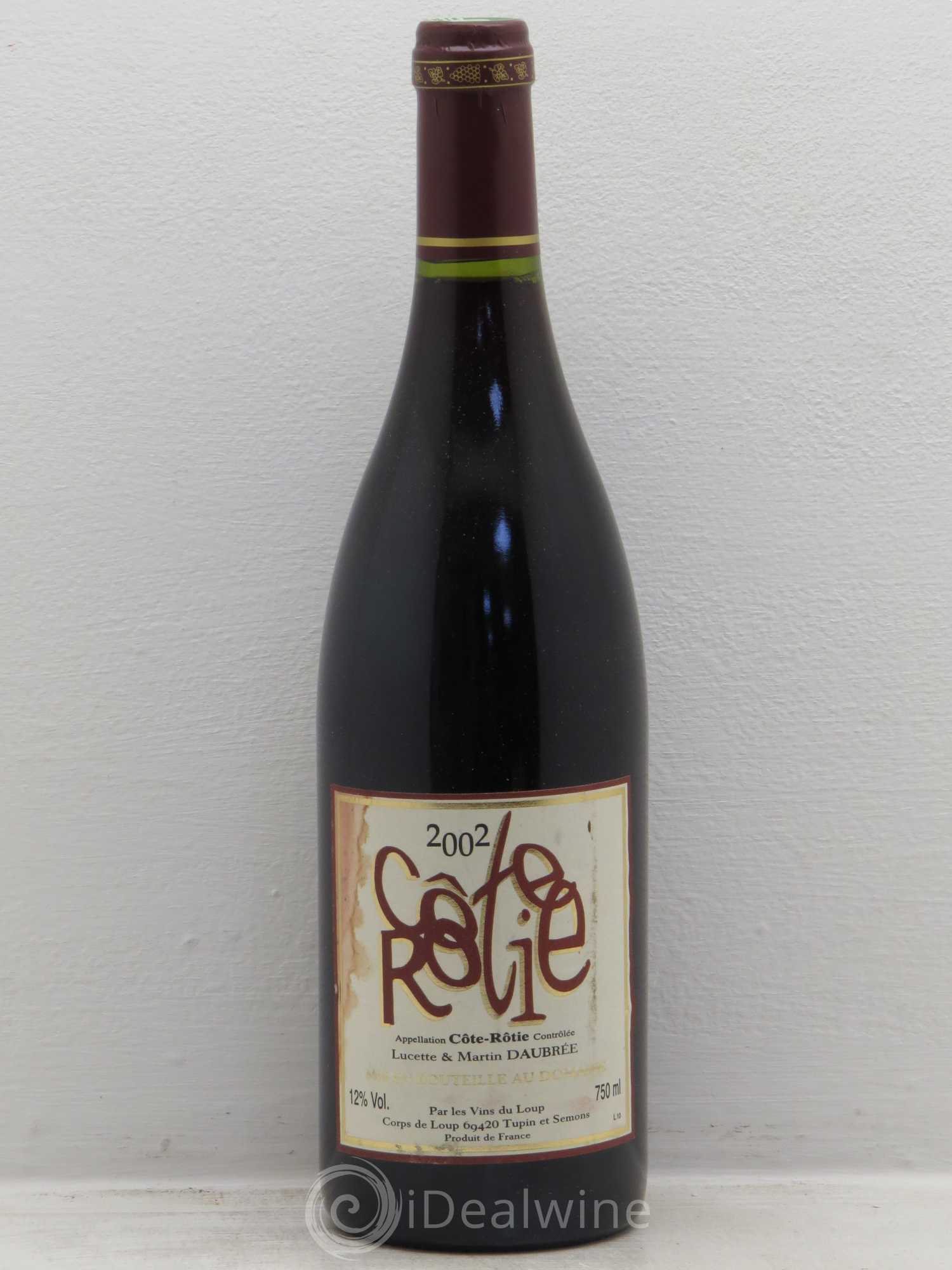 Côte-Rôtie Martin Daubree (sans prix de réserve) 2002 - Posten von 1 Flasche - 0