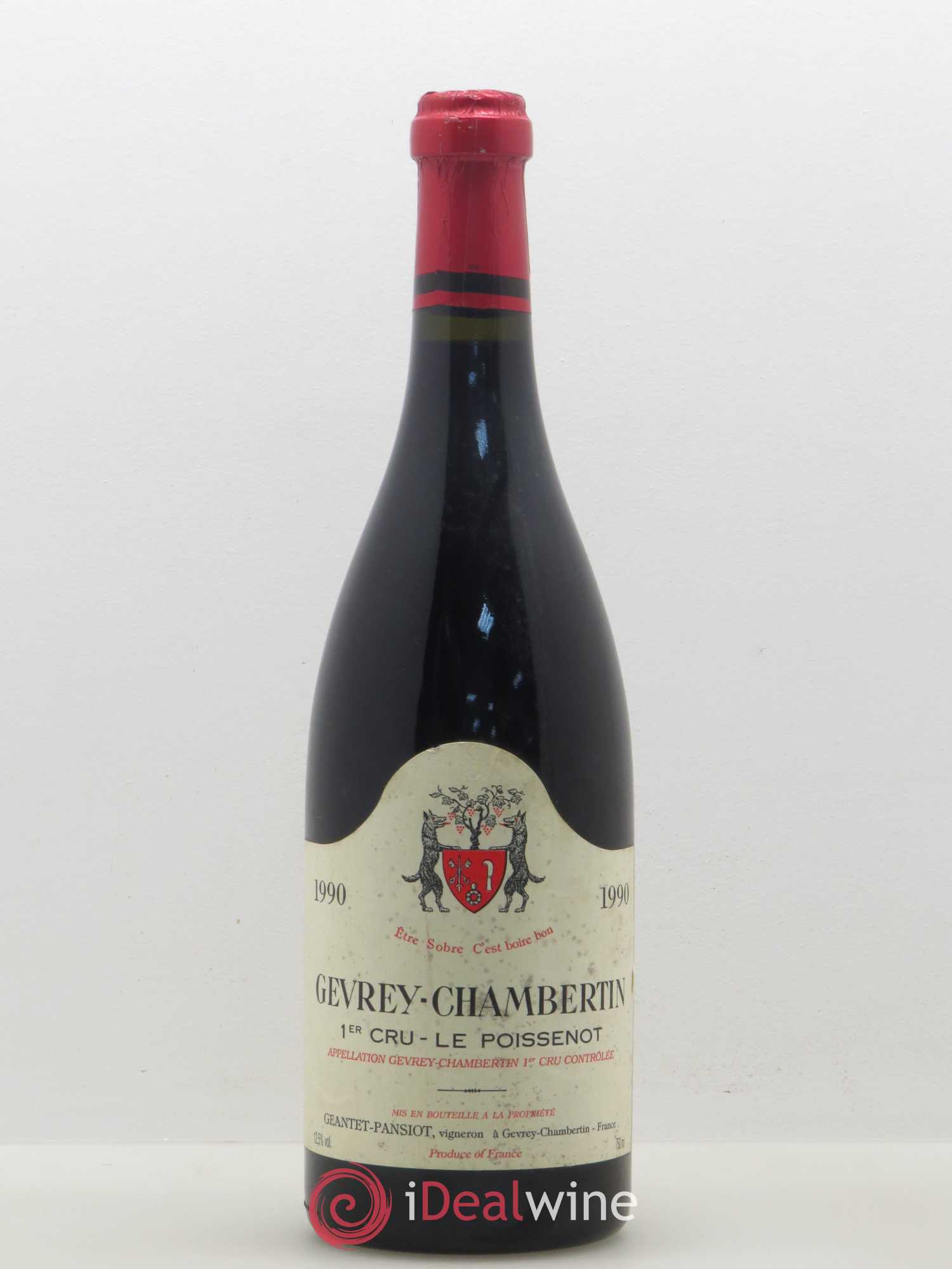Gevrey-Chambertin 1er Cru Le Poissenot Geantet-Pansiot 1990 - Lot de 1 bouteille - 0