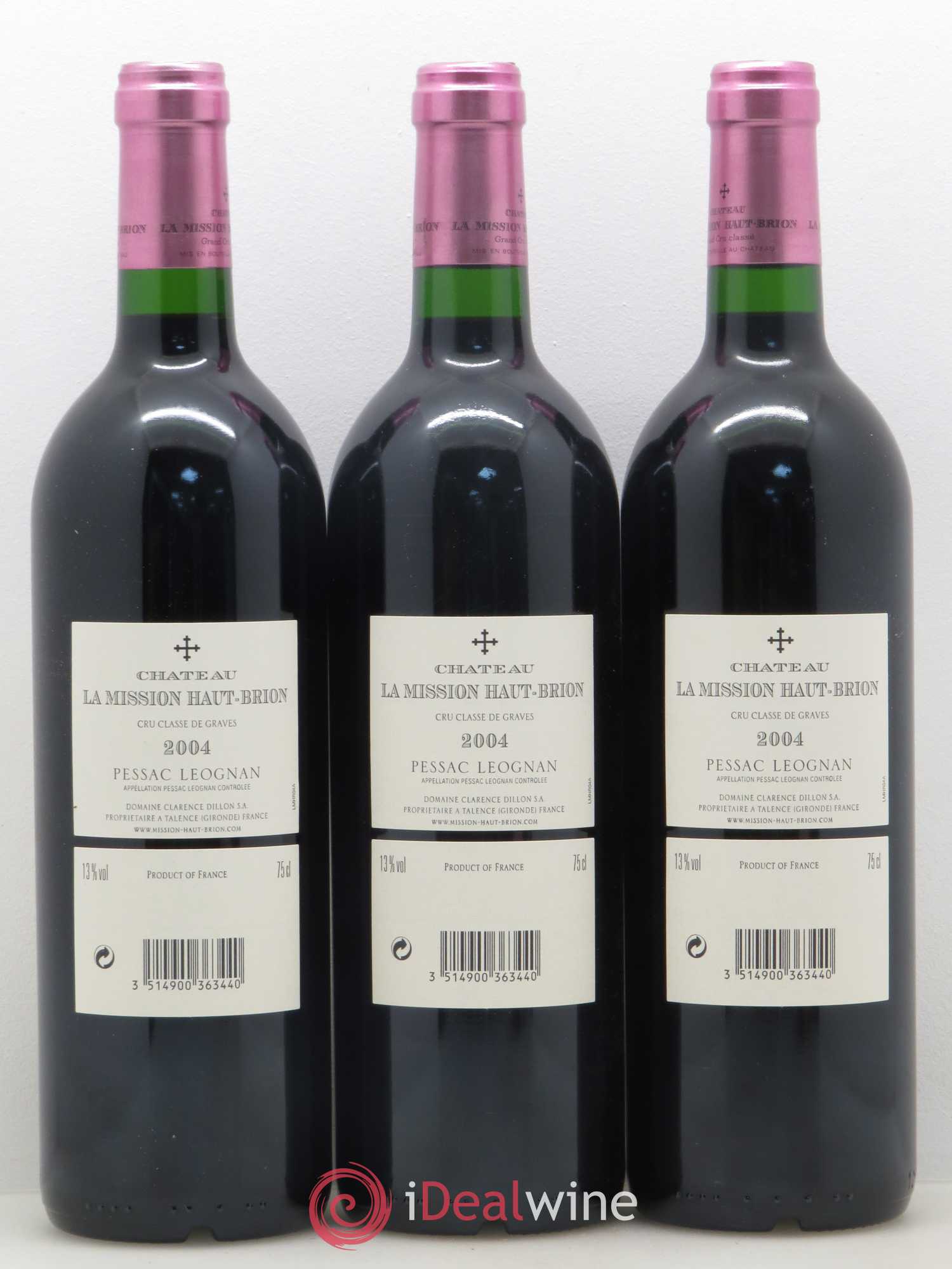Château la Mission Haut-Brion Cru Classé de Graves 2004 - Lot de 12 bouteilles - 8