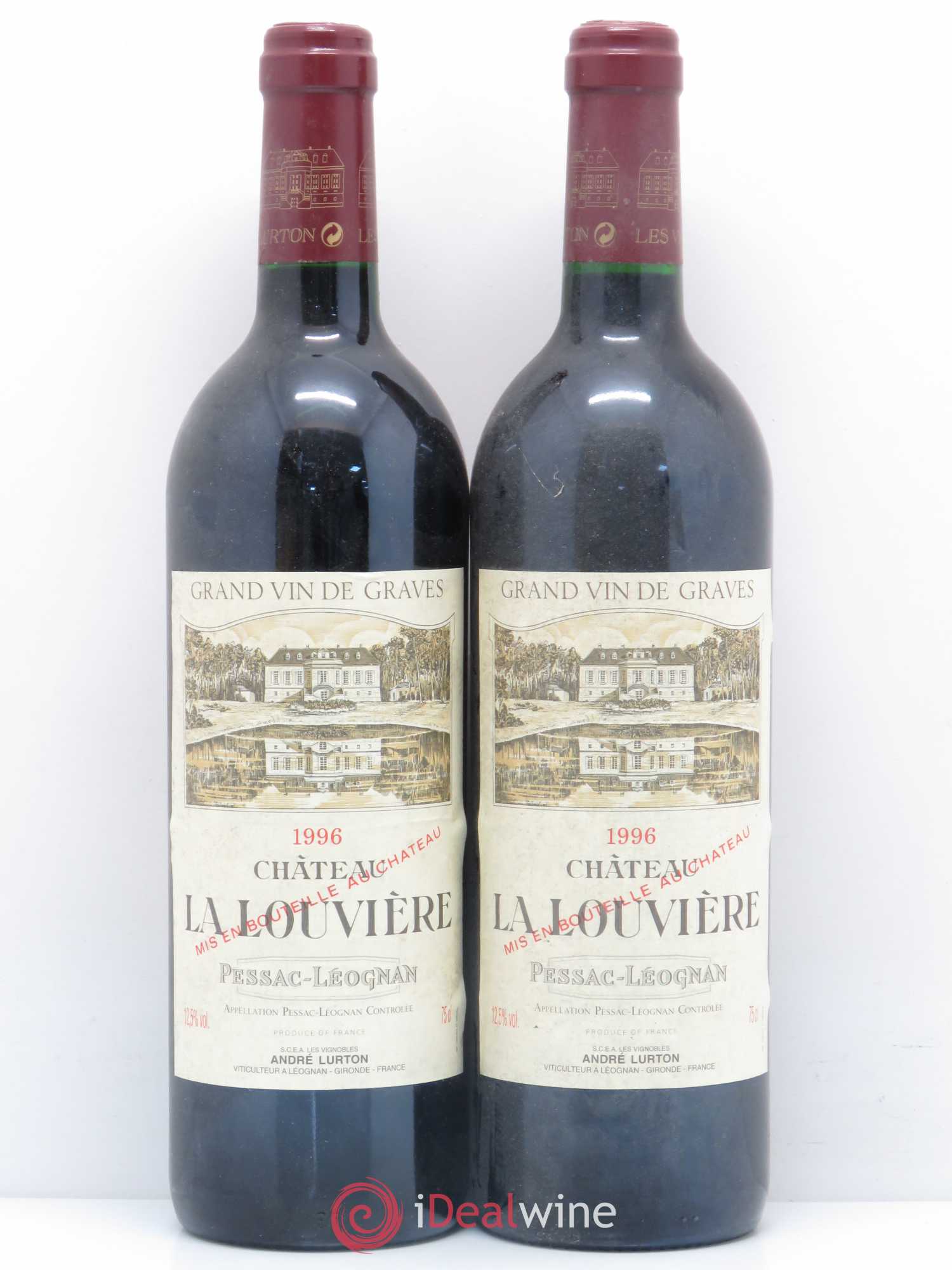 Château la Louvière 1996 - Lot de 2 bouteilles - 0