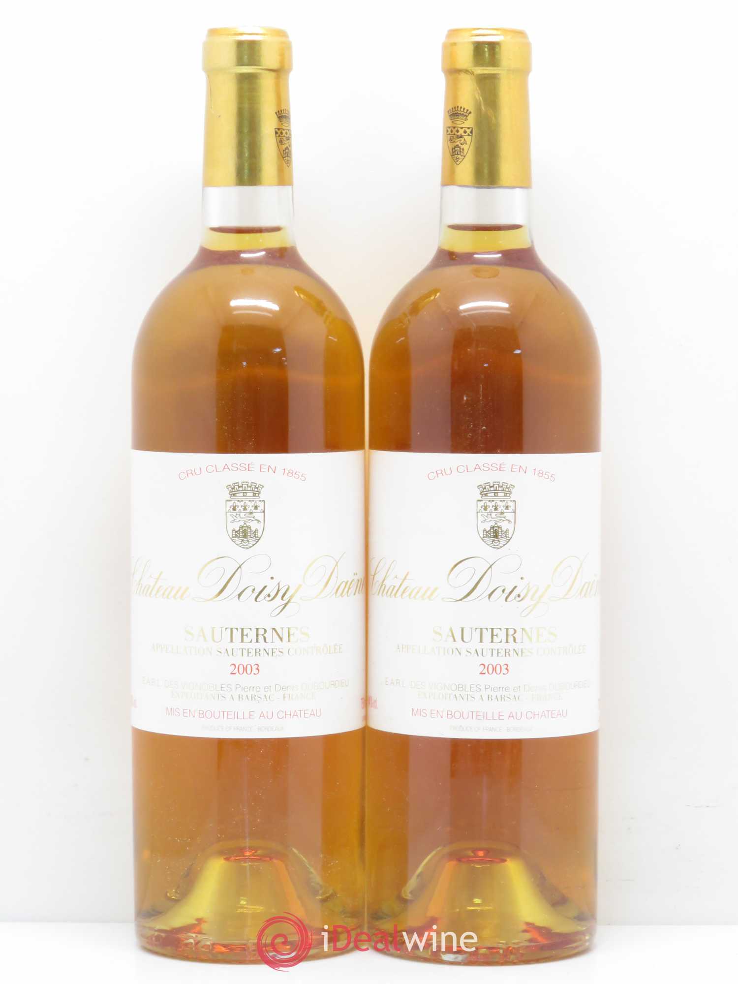Château Doisy Daëne 2ème Grand Cru Classé 2003 - Lotto di 2 bottiglie - 0