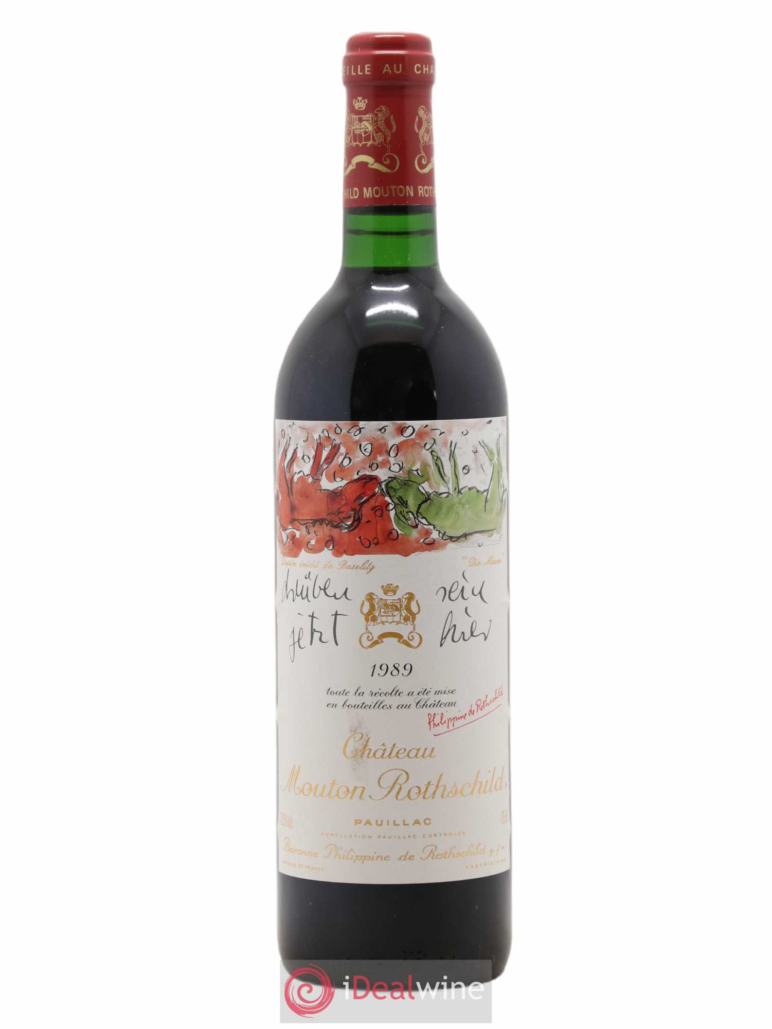 Château Mouton Rothschild 1er Grand Cru Classé 1989 - Lot de 1 bouteille - 0