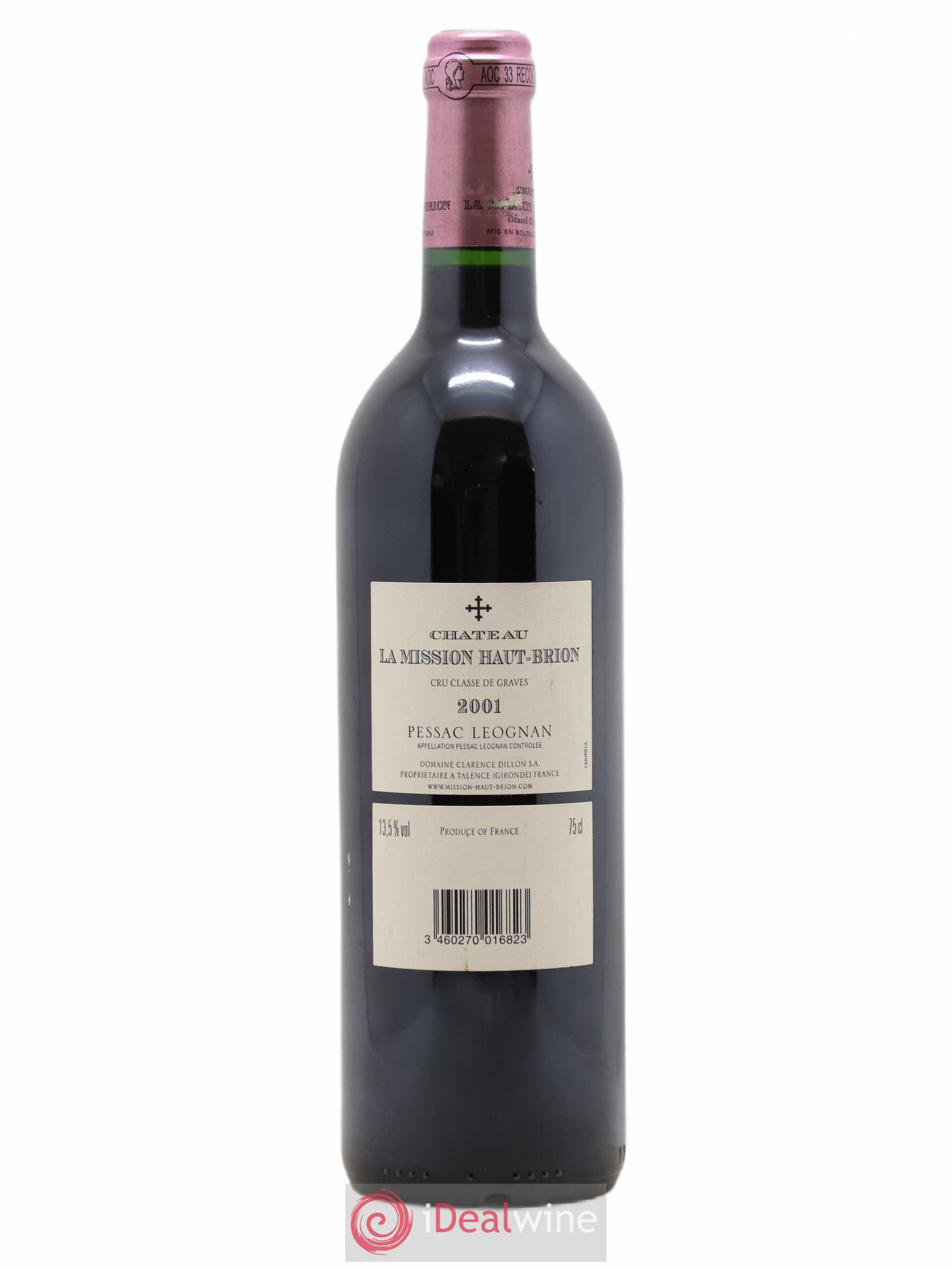 Château la Mission Haut-Brion Cru Classé de Graves 2001 - Lot de 1 bouteille - 1