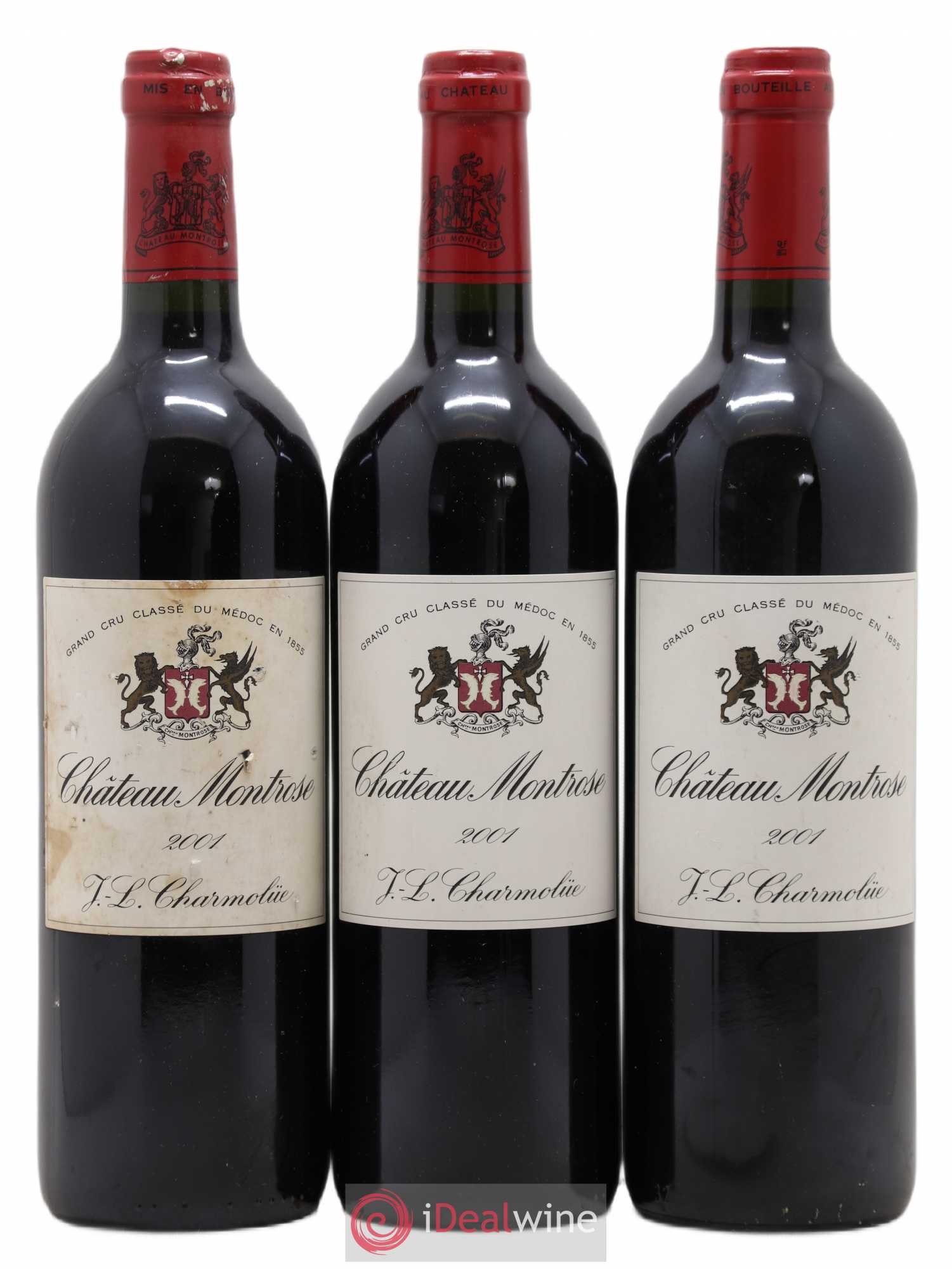 Château Montrose 2ème Grand Cru Classé 2001 - Lot de 3 bouteilles - 0