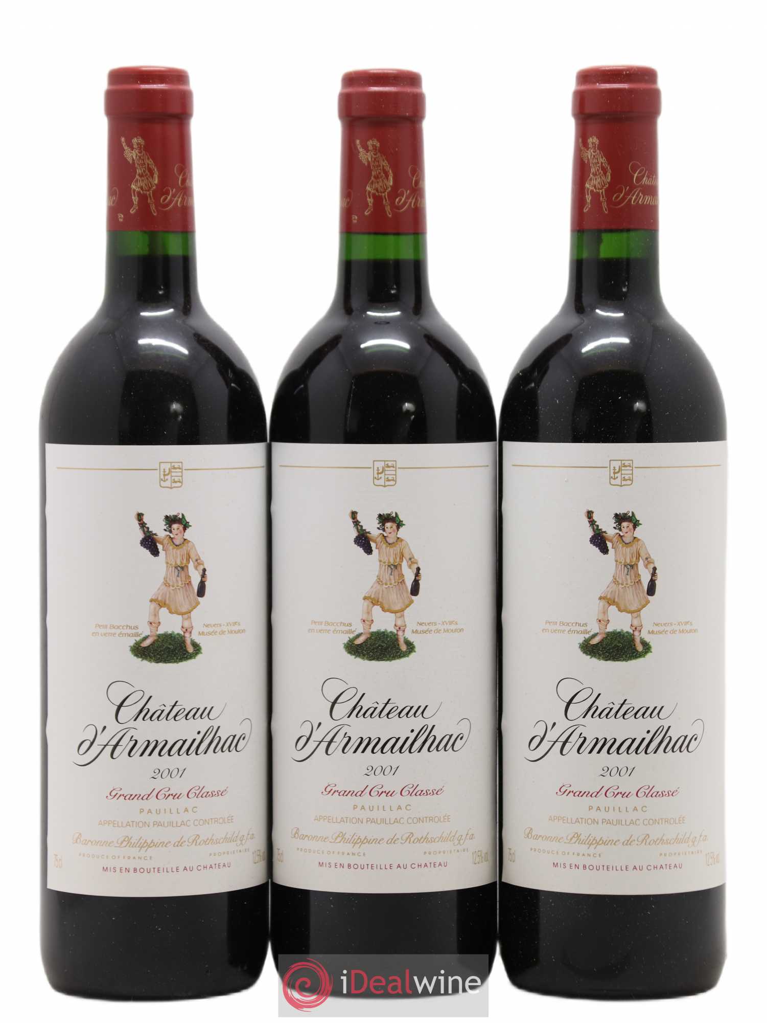 Château d' Armailhac - Mouton Baron(ne) Philippe 5ème Grand Cru Classé 2001 - Lot de 12 bouteilles - 4