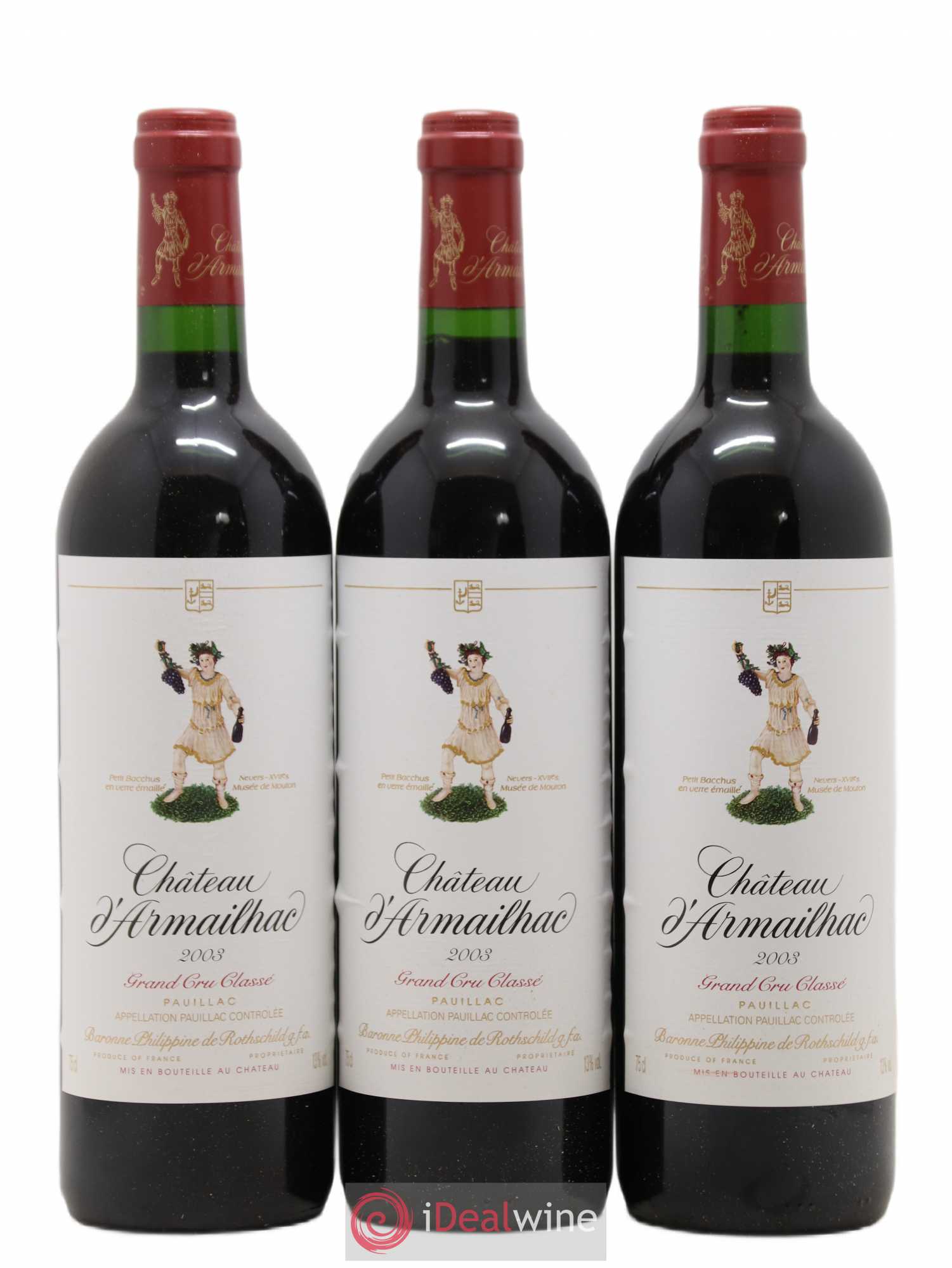 Château d' Armailhac - Mouton Baron(ne) Philippe 5ème Grand Cru Classé 2003 - Lot de 12 bouteilles - 2