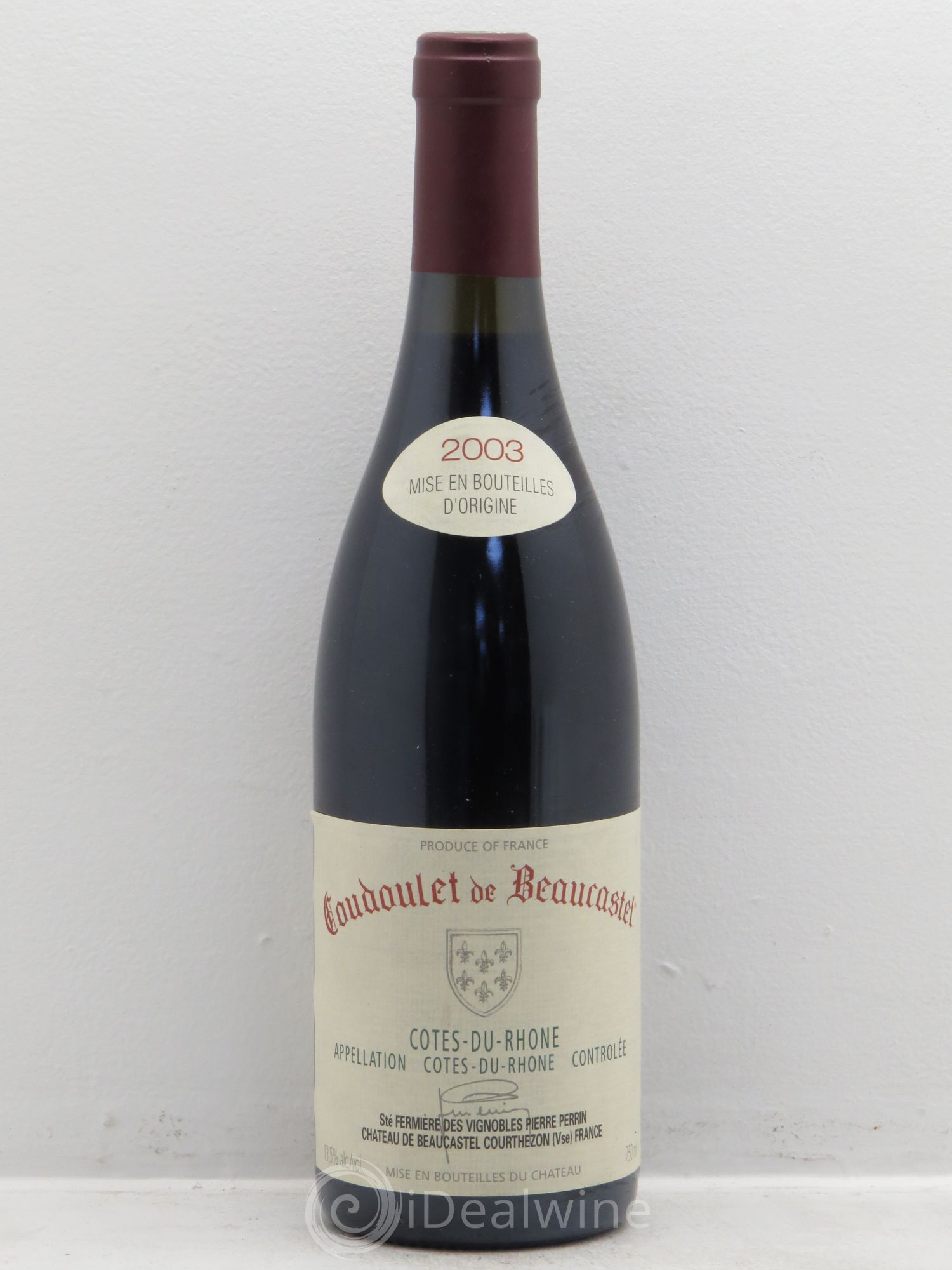 Côtes-du-Rhône Coudoulet de Beaucastel Famille Perrin 2003 - Lot de 1 bouteille - 0