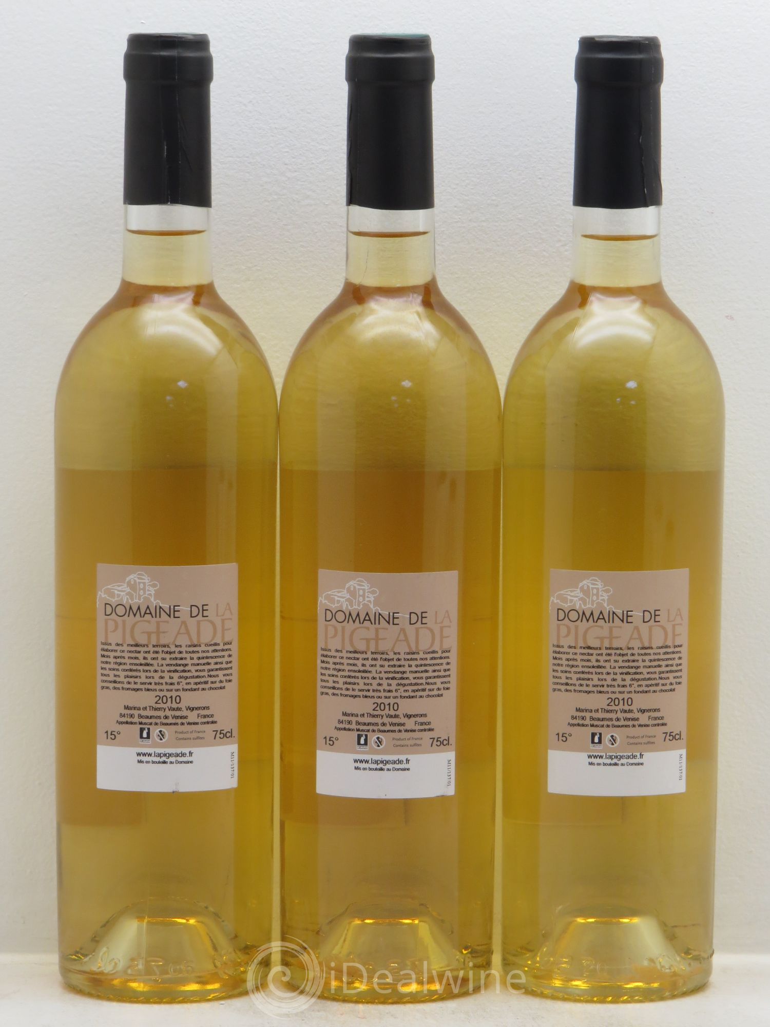 Muscat Beaume de Venise Domaine de la Pigeade 2010 - Posten von 3 Flaschen - 1