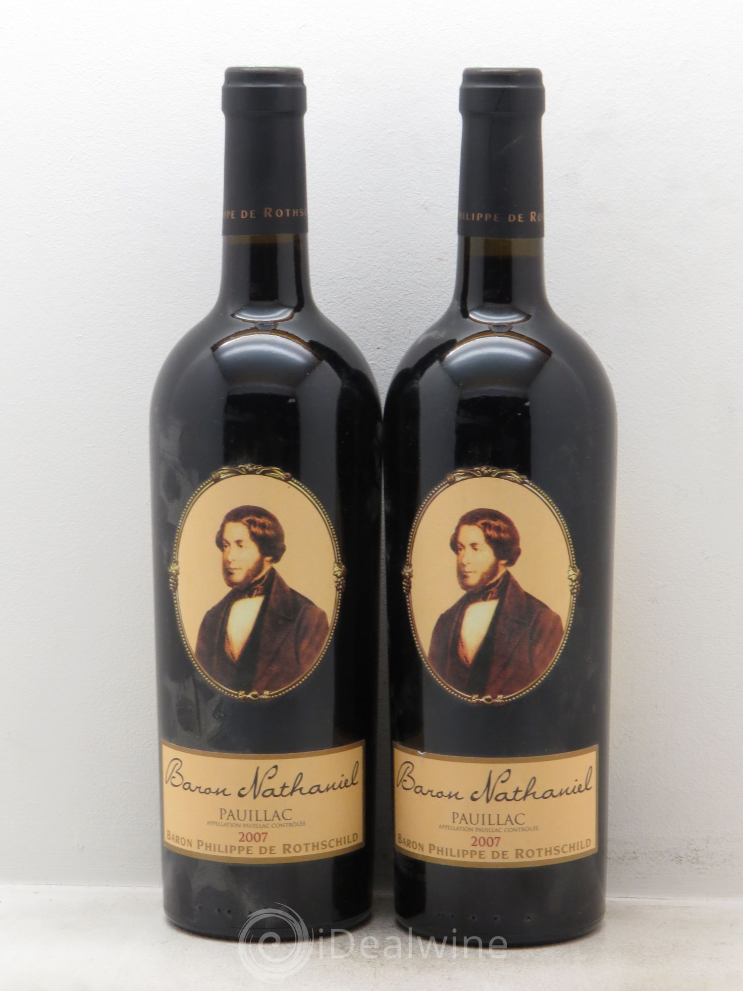Pauillac Baron Nathaniel 2007 - Lot de 2 bouteilles - 0