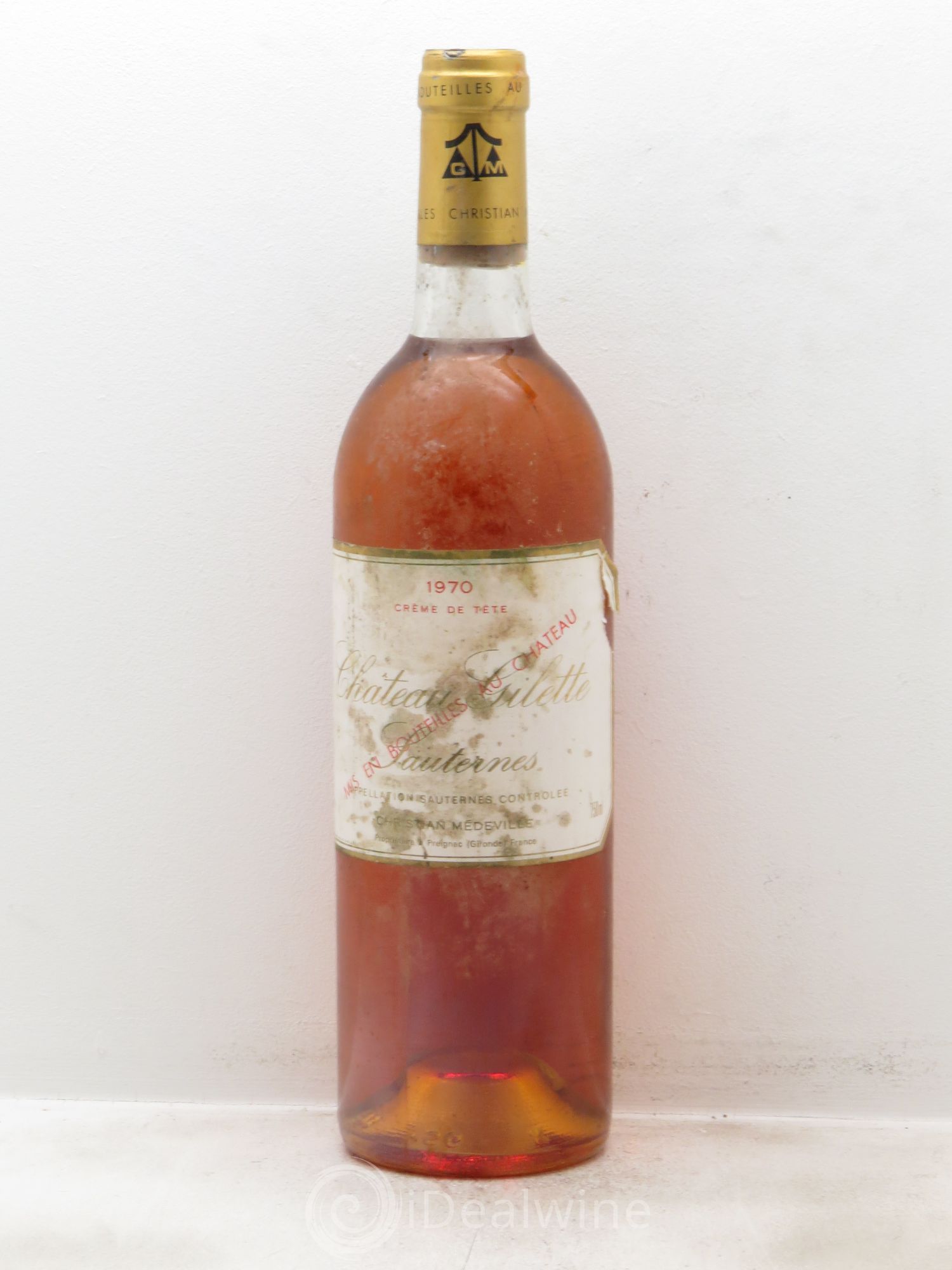 Château Gilette - Crème de Tête 1970 - Lotto di 1 bottiglia - 0