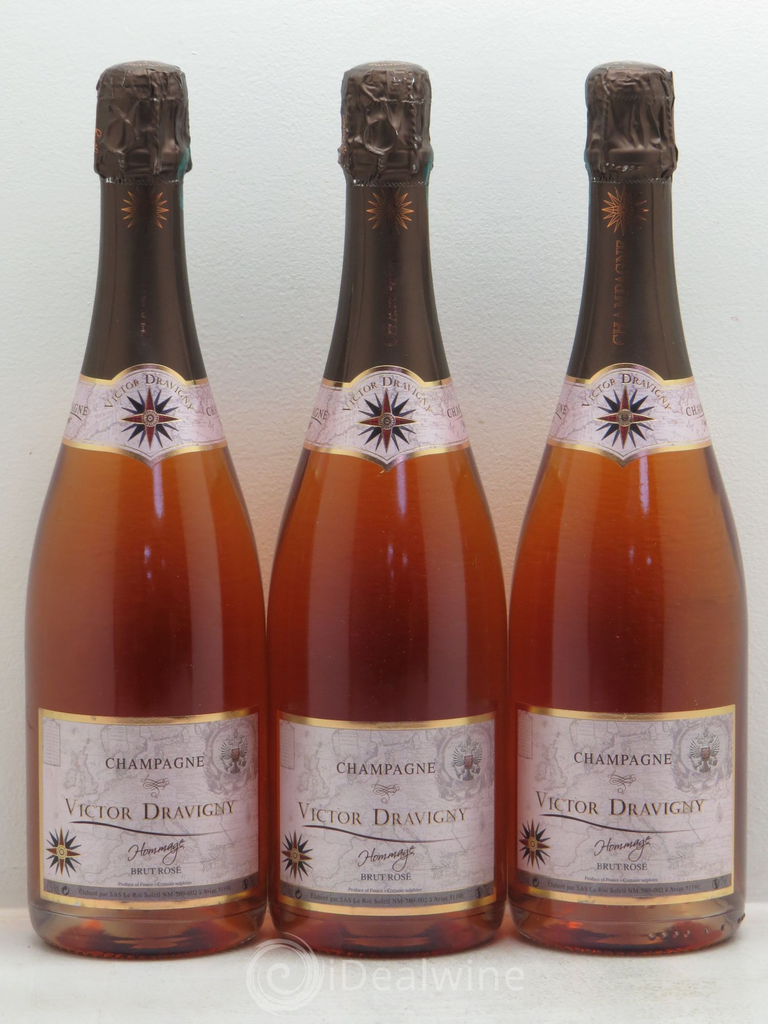 Champagne - Victor Dravigny Hommage brut - Lot de 3 bouteilles - 0