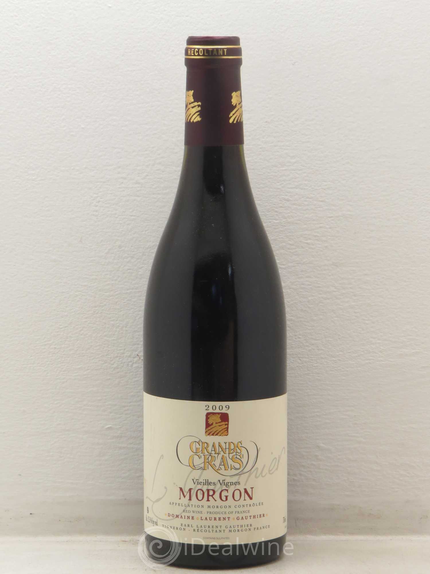 Morgon Grands cras vieilles Vignes domaine Laurent Gauthier 2009 - Posten von 1 Flasche - 0
