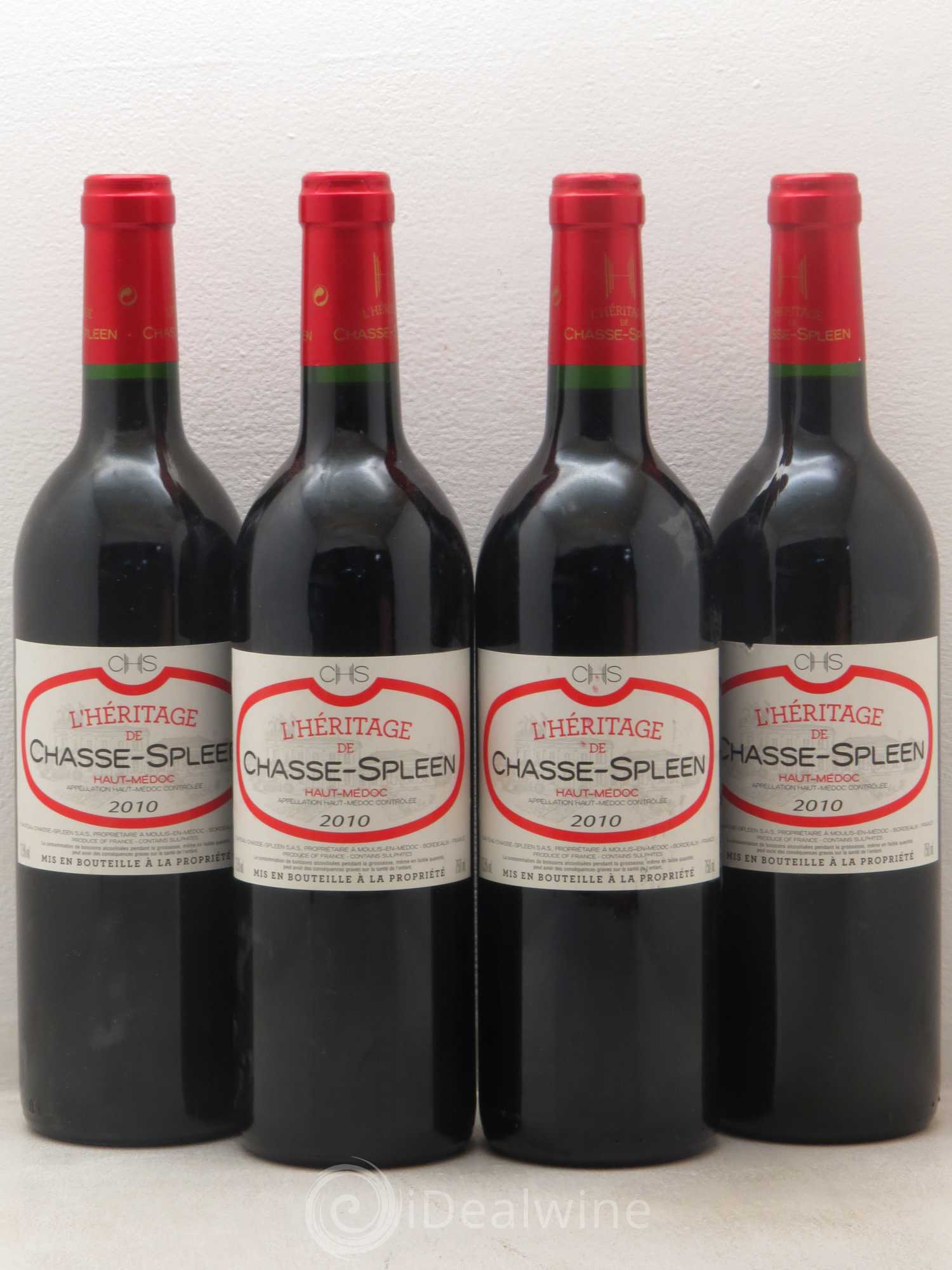 Héritage (Ermitage) de Chasse Spleen 2010 - Lot de 4 bouteilles - 0