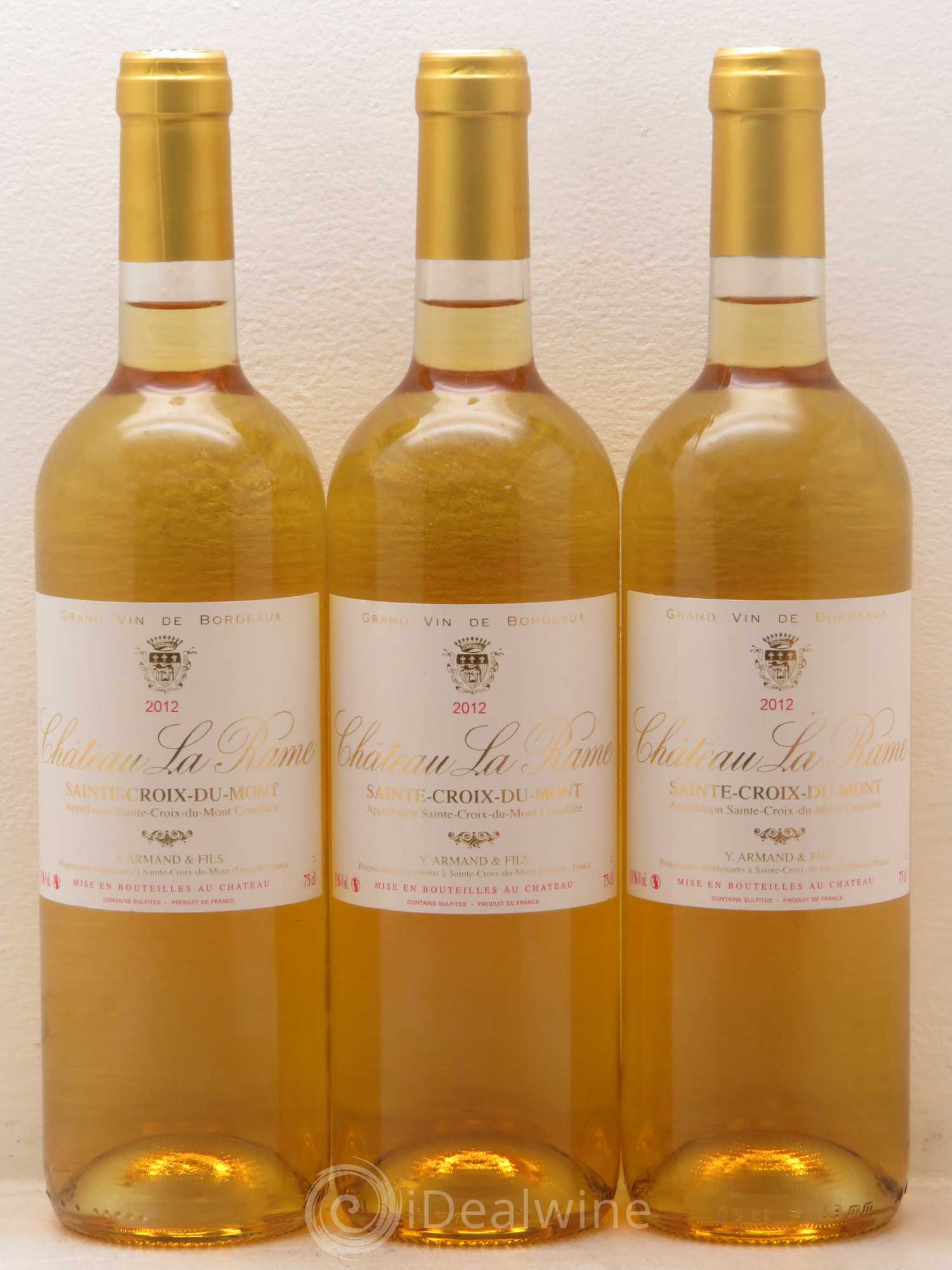 Sainte-Croix-du-Mont Château la rame 2012 - Lotto di 3 bottiglie - 0