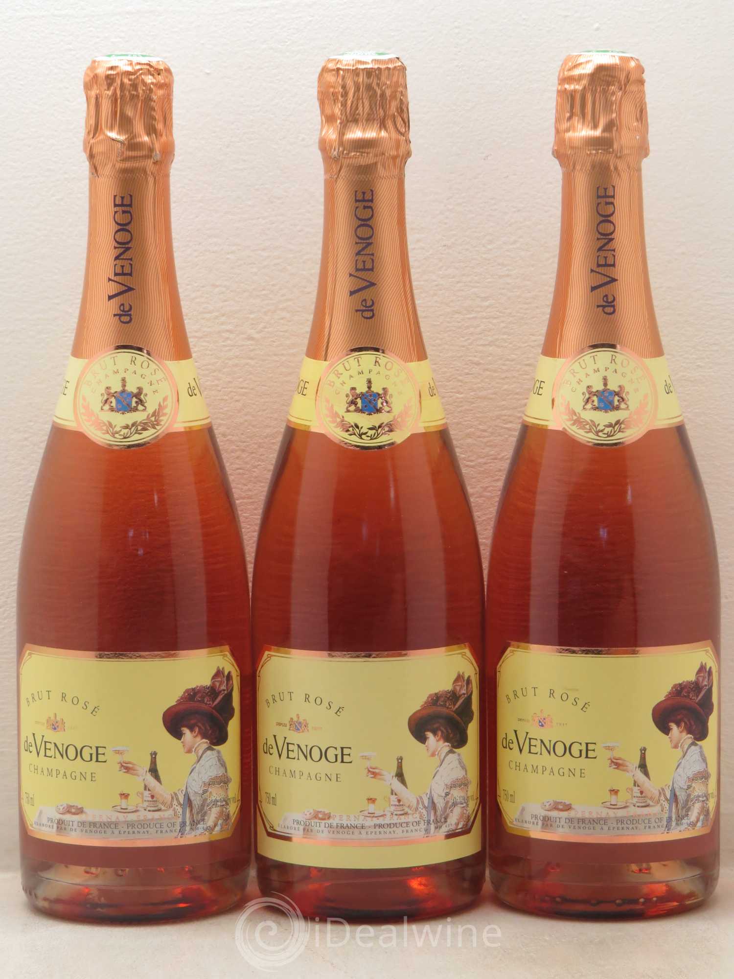 Champagne - Champagne De venoge - Rosé De Venoge (sans prix de réserve) - Posten von 3 Flaschen - 0