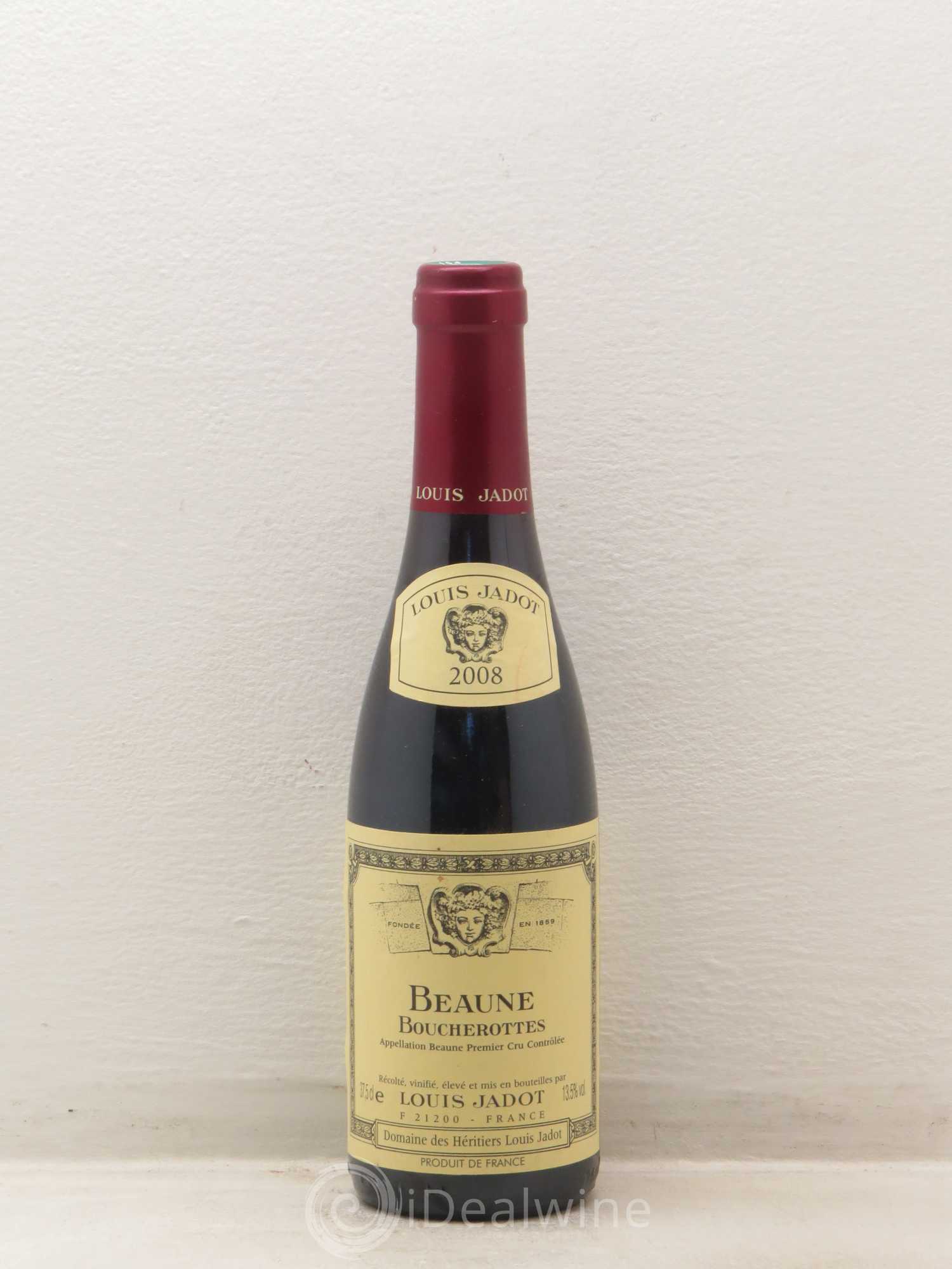 Beaune 1er Cru Boucherottes L. Jadot 2008 - Posten von 1 Demi-Flasche - 0