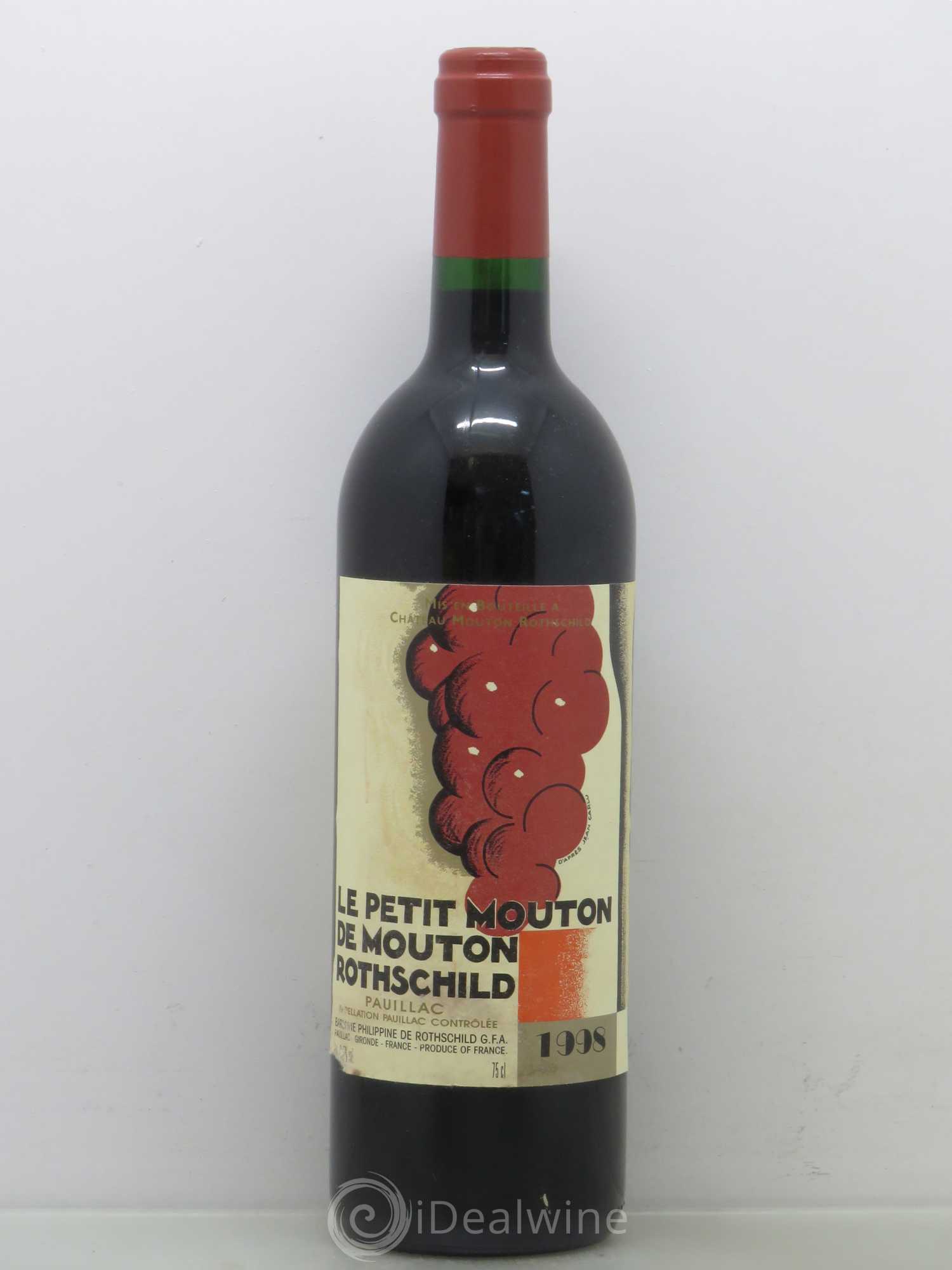 Petit Mouton Second Vin 1998 - Lot de 1 bouteille - 0