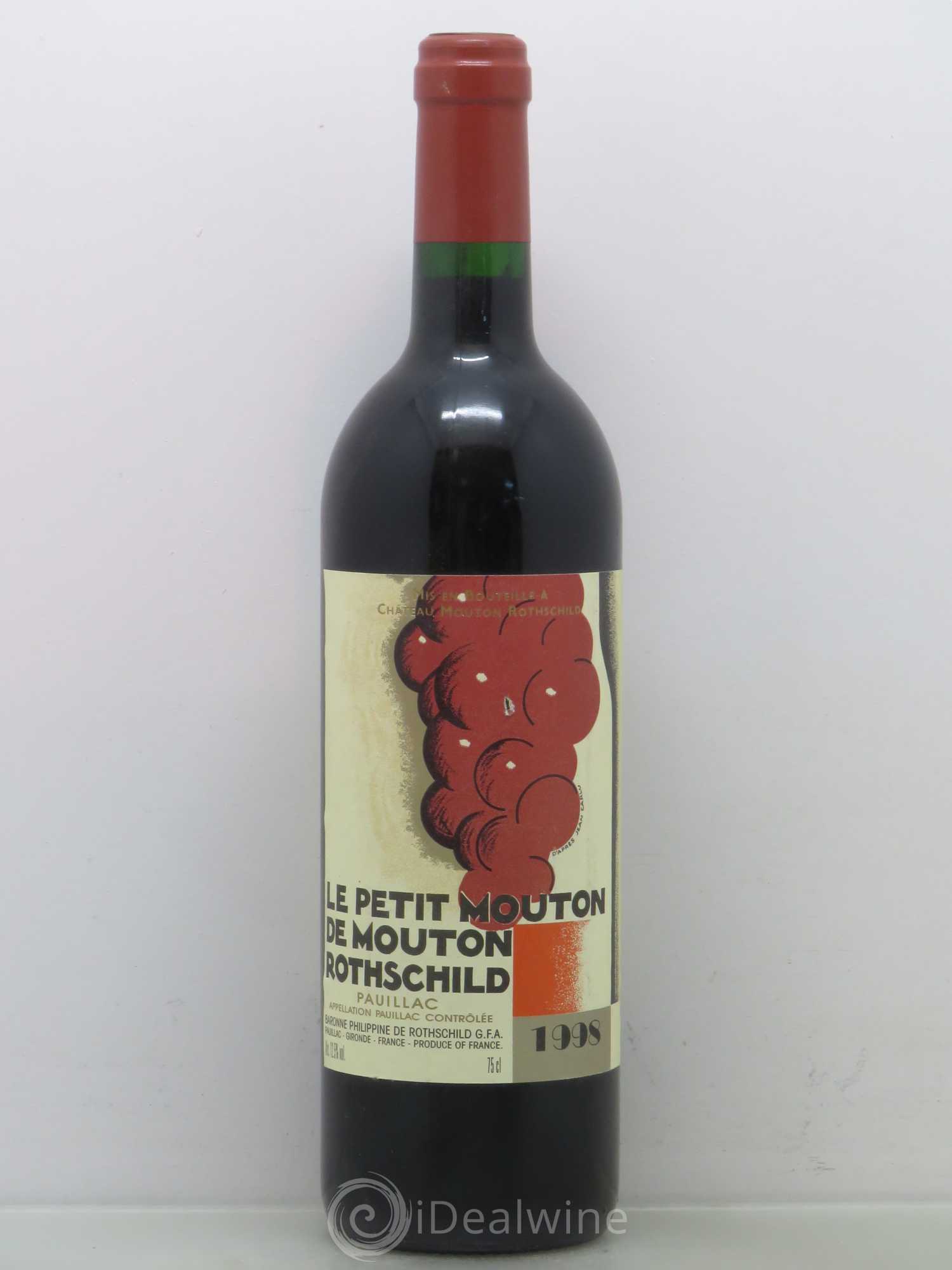 Petit Mouton Second Vin 1998 - Lot de 1 bouteille - 0