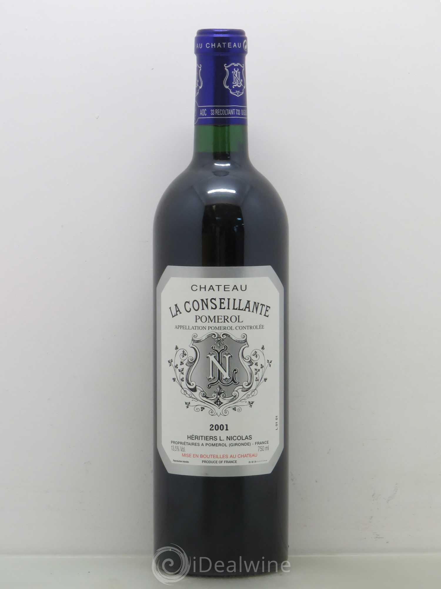 Château la Conseillante 2001 - Lot de 1 bouteille - 0