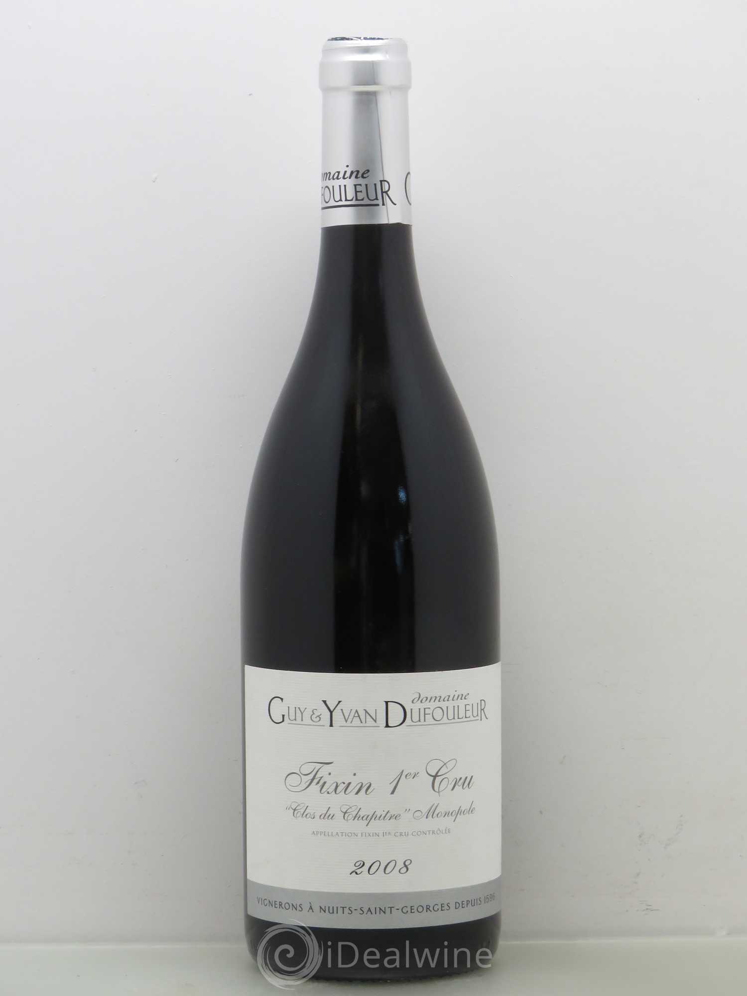 Fixin 1er Cru Clos du Chapitre - Dufouleur 2008 - Posten von 1 Flasche - 0