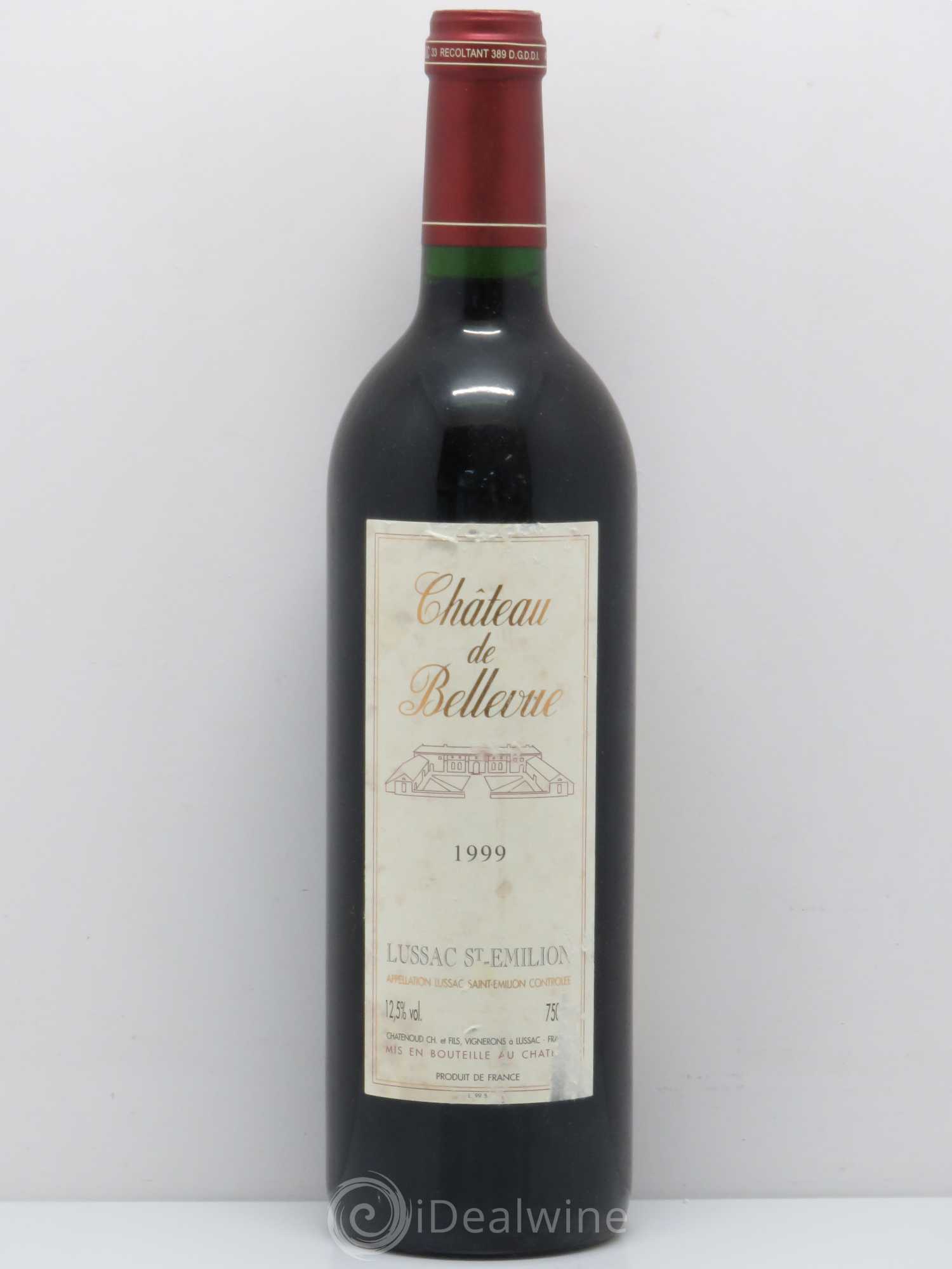 Bordeaux Château de Bellevue - Lussac St Emilion (sans prix de réserve) 1999 - Posten von 1 Flasche - 0