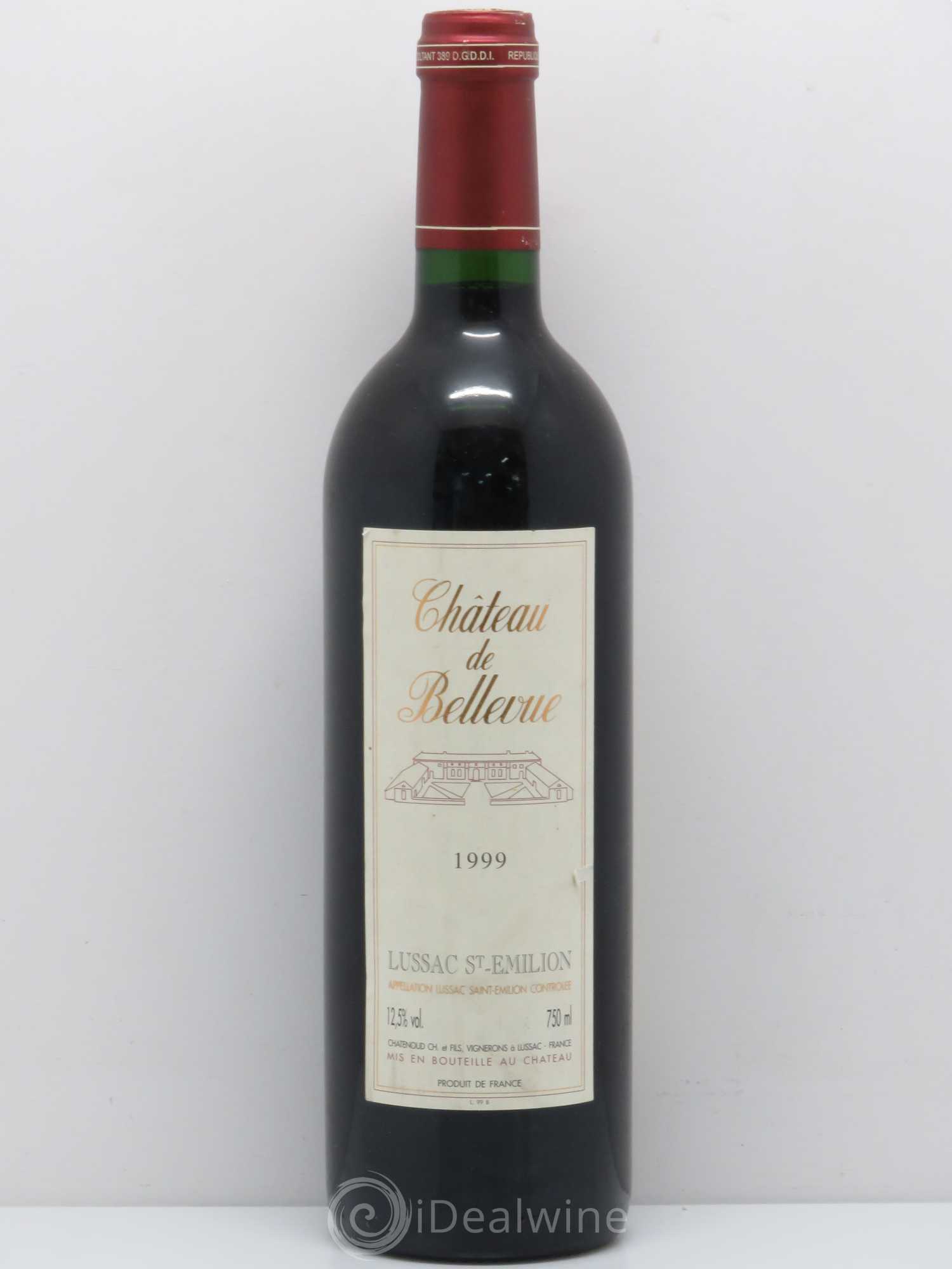 Bordeaux Château de Bellevue - Lussac St Emilion (sans prix de réserve) 1999 - Posten von 1 Flasche - 0