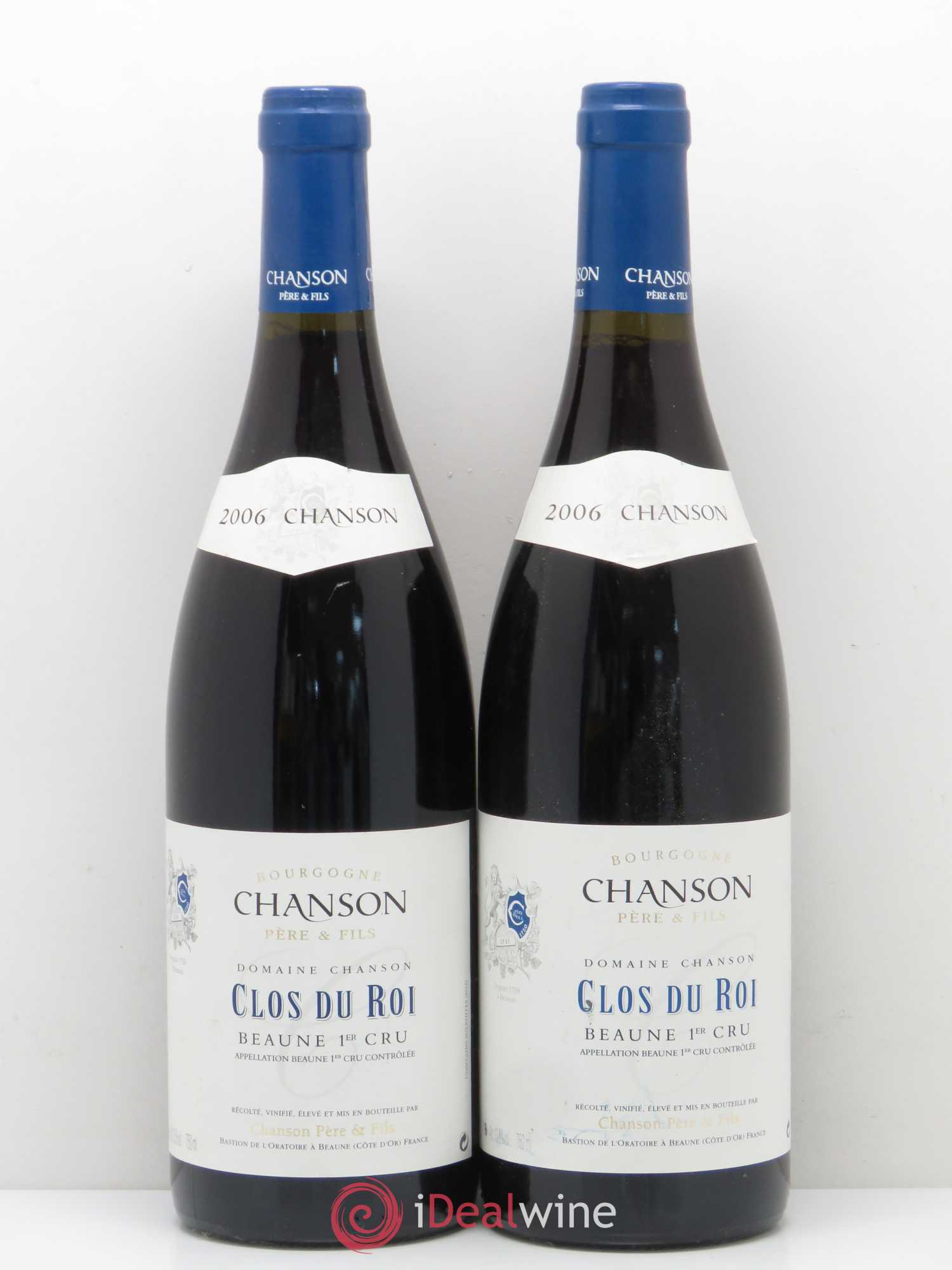 Beaune 1er Cru Clos du Roi Domaine Chanson Pere Et Fils 2006 - Posten von 2 Flaschen - 0