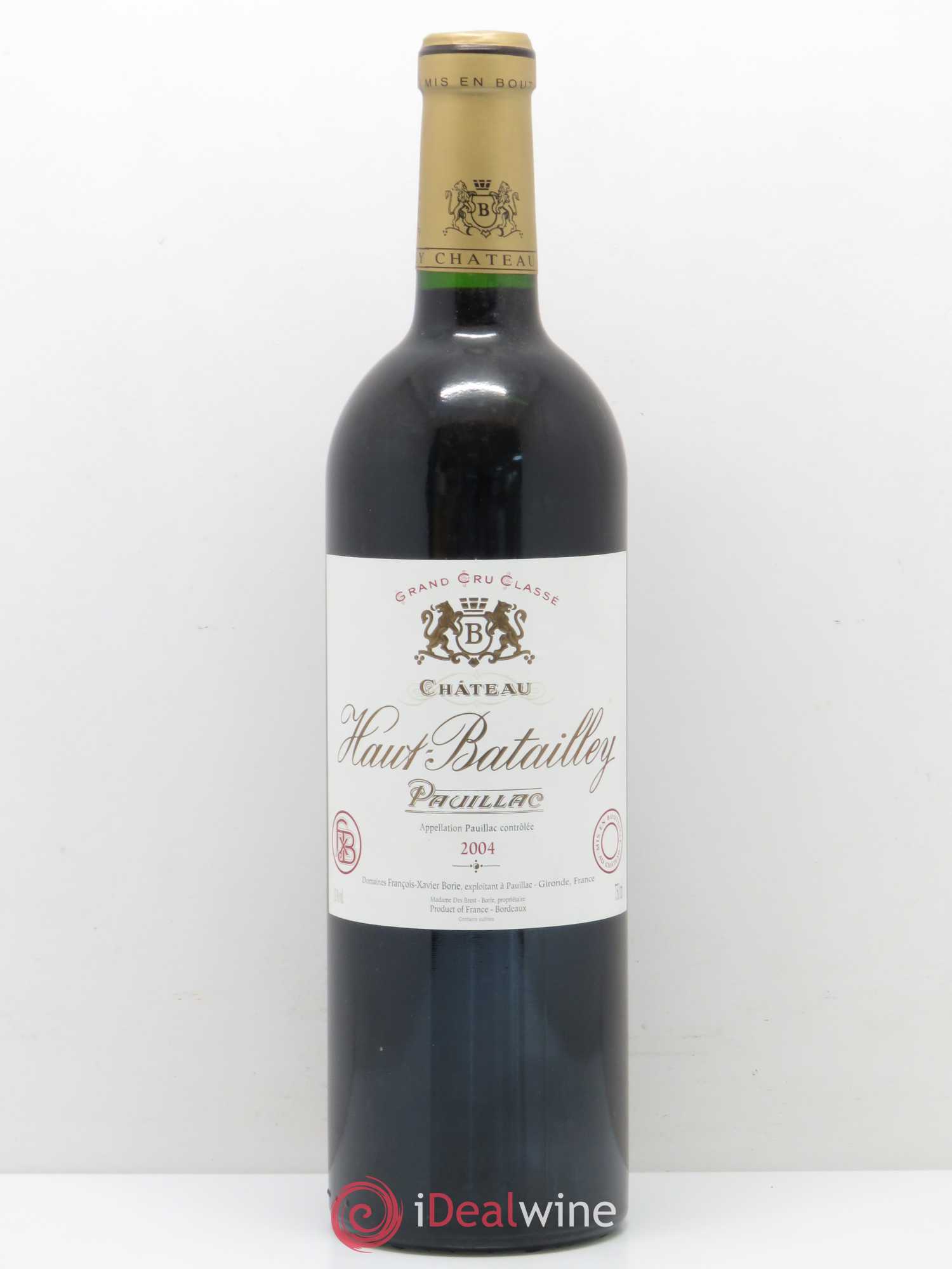 Château Haut Batailley 5ème Grand Cru Classé 2004 - Lot de 1 bouteille - 0