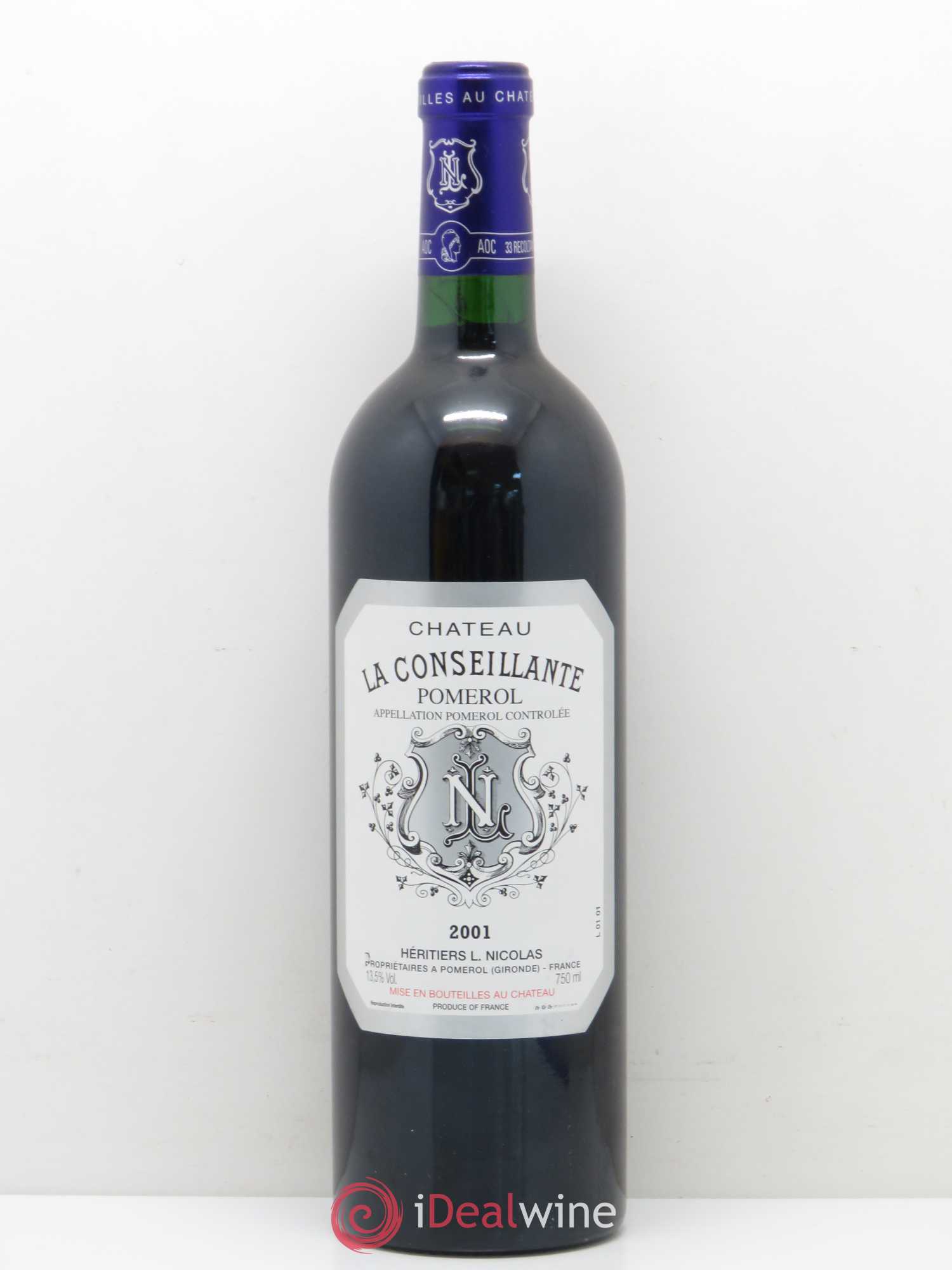 Château la Conseillante 2001 - Lot de 1 bouteille - 0