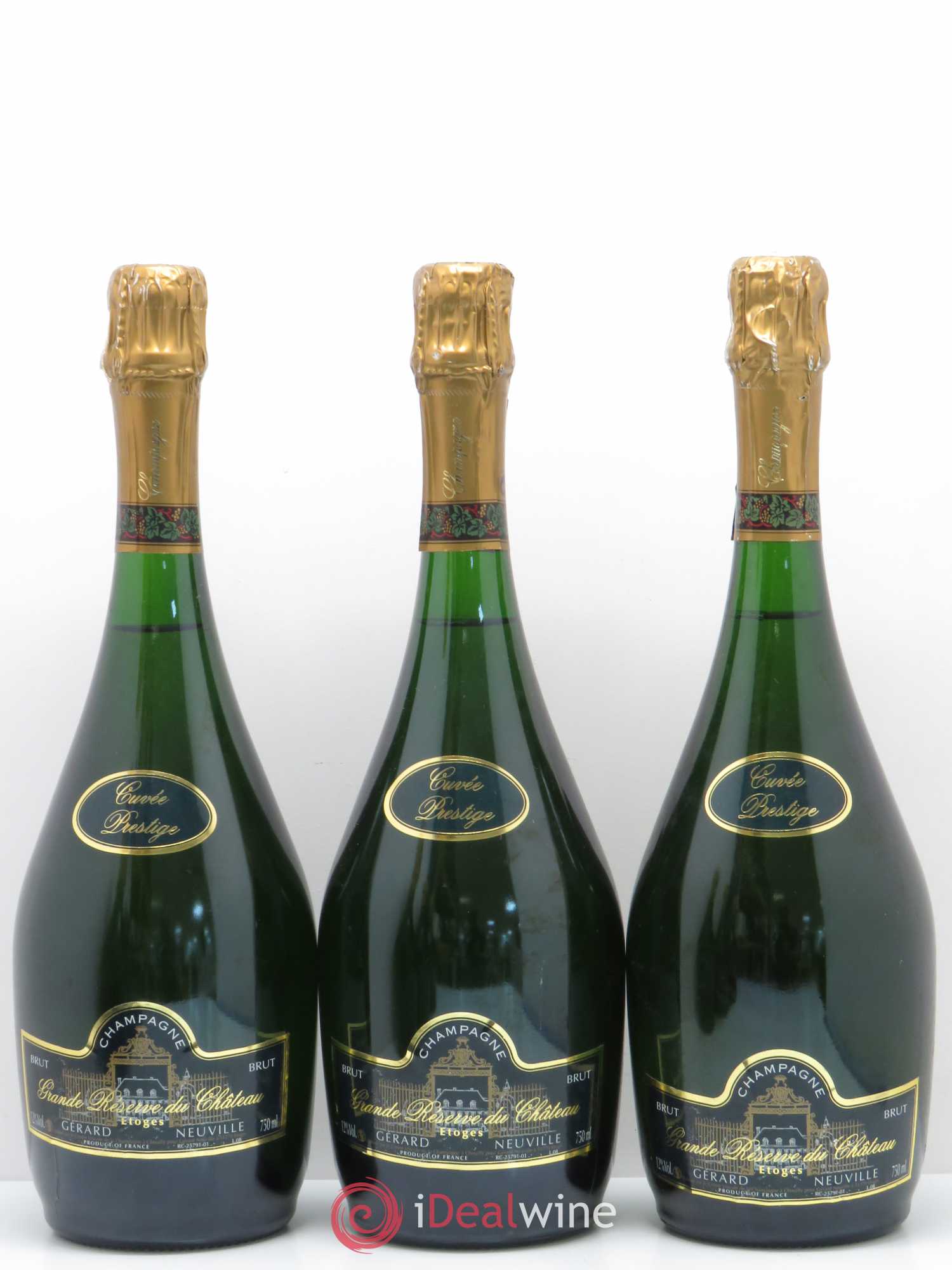 Champagne Gerard Neuville cuvée Prestige Grande Réserve du Château - Lot de 6 bouteilles - 1