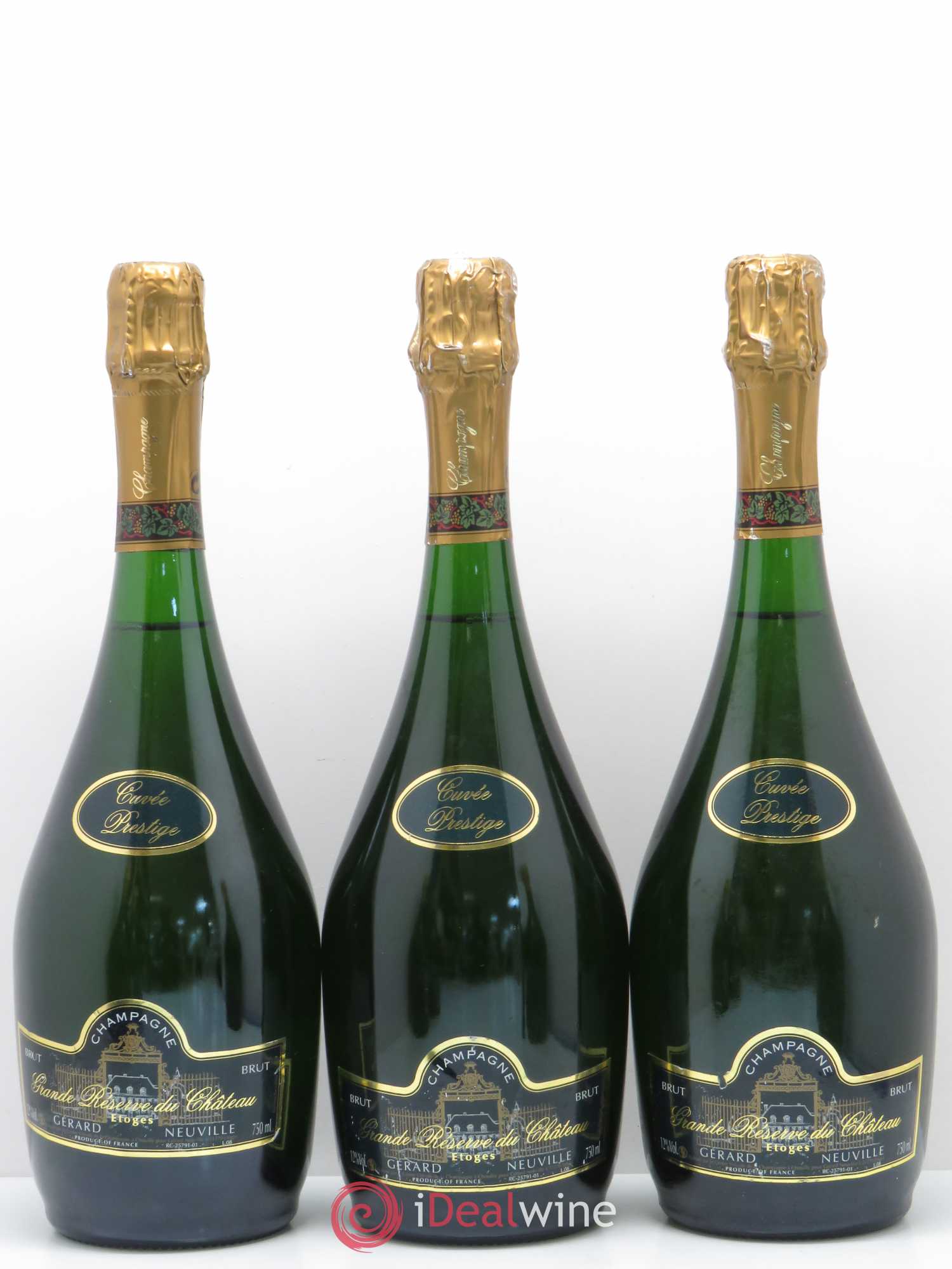 Champagne Gerard Neuville cuvée Prestige Grande Réserve du Château - Lot de 6 bouteilles - 2