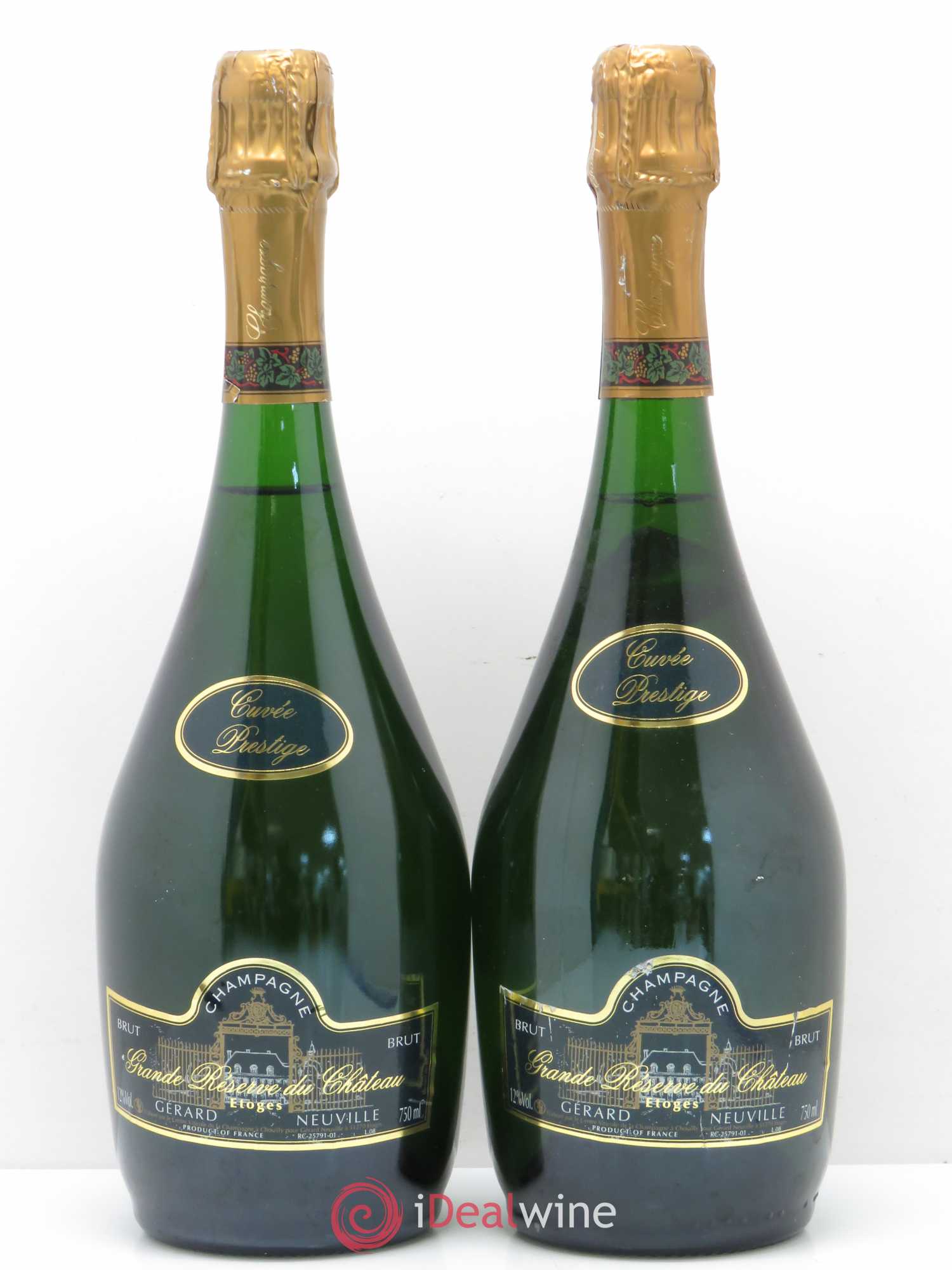 Champagne Gerard Neuville cuvée Prestige Grande Réserve du Château - Posten von 2 Flaschen - 0