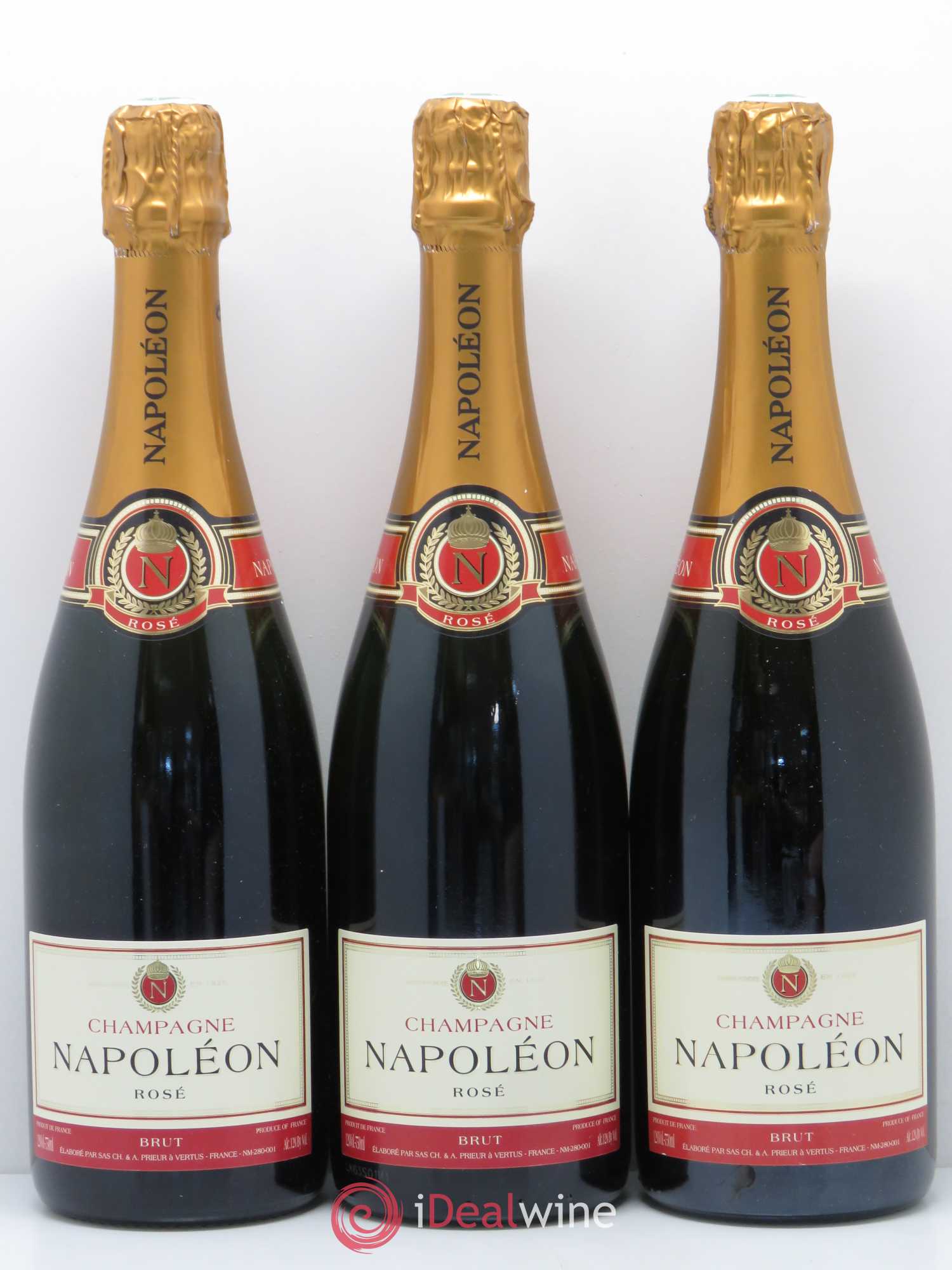 Champagne - Napoleon (sans prix de réserve) - Lot de 3 bouteilles - 0