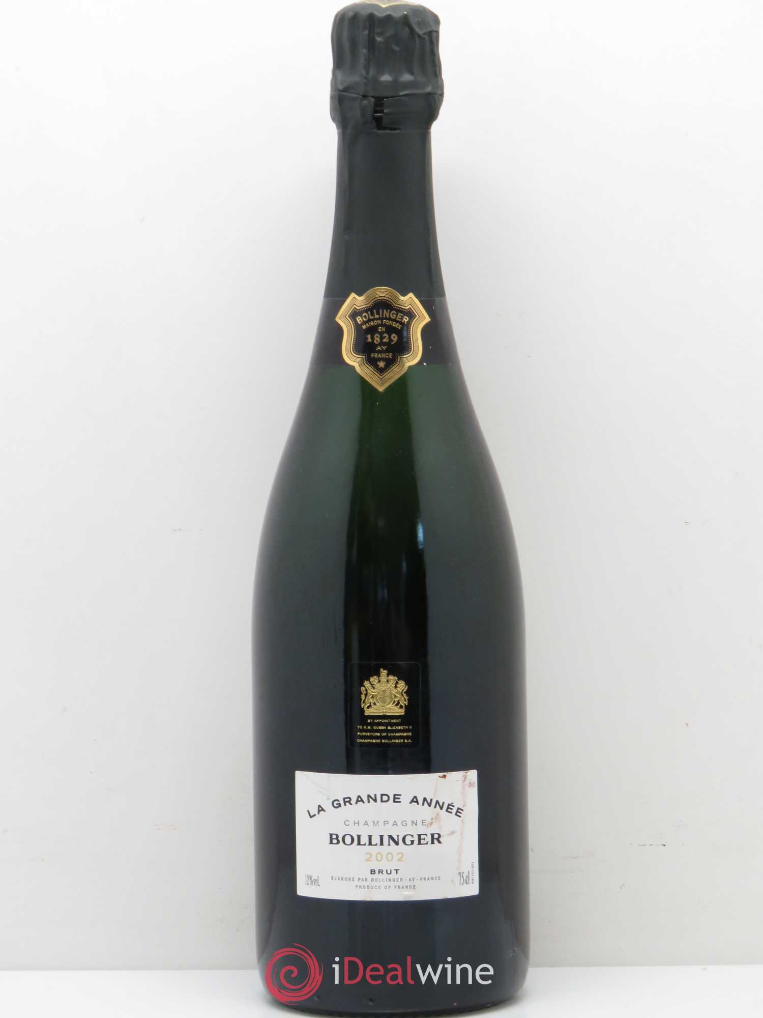 La Grande Année Brut Bollinger 2002 - Lot de 1 bouteille - 0