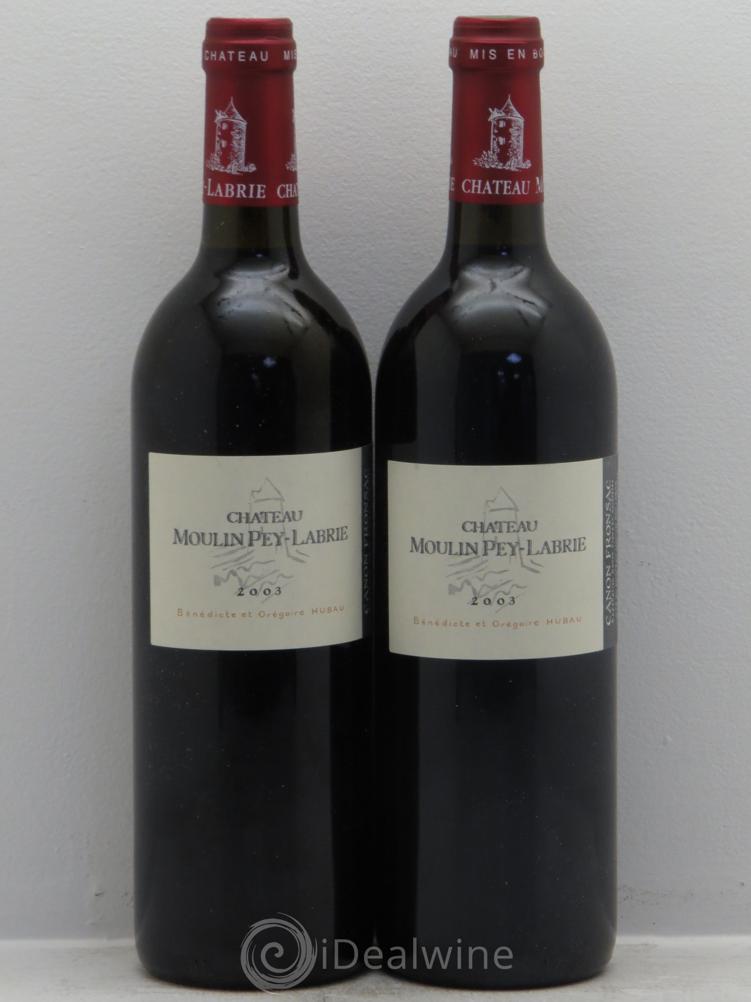 Château Moulin Pey-Labrie 2003 - Lot de 2 bouteilles - 0