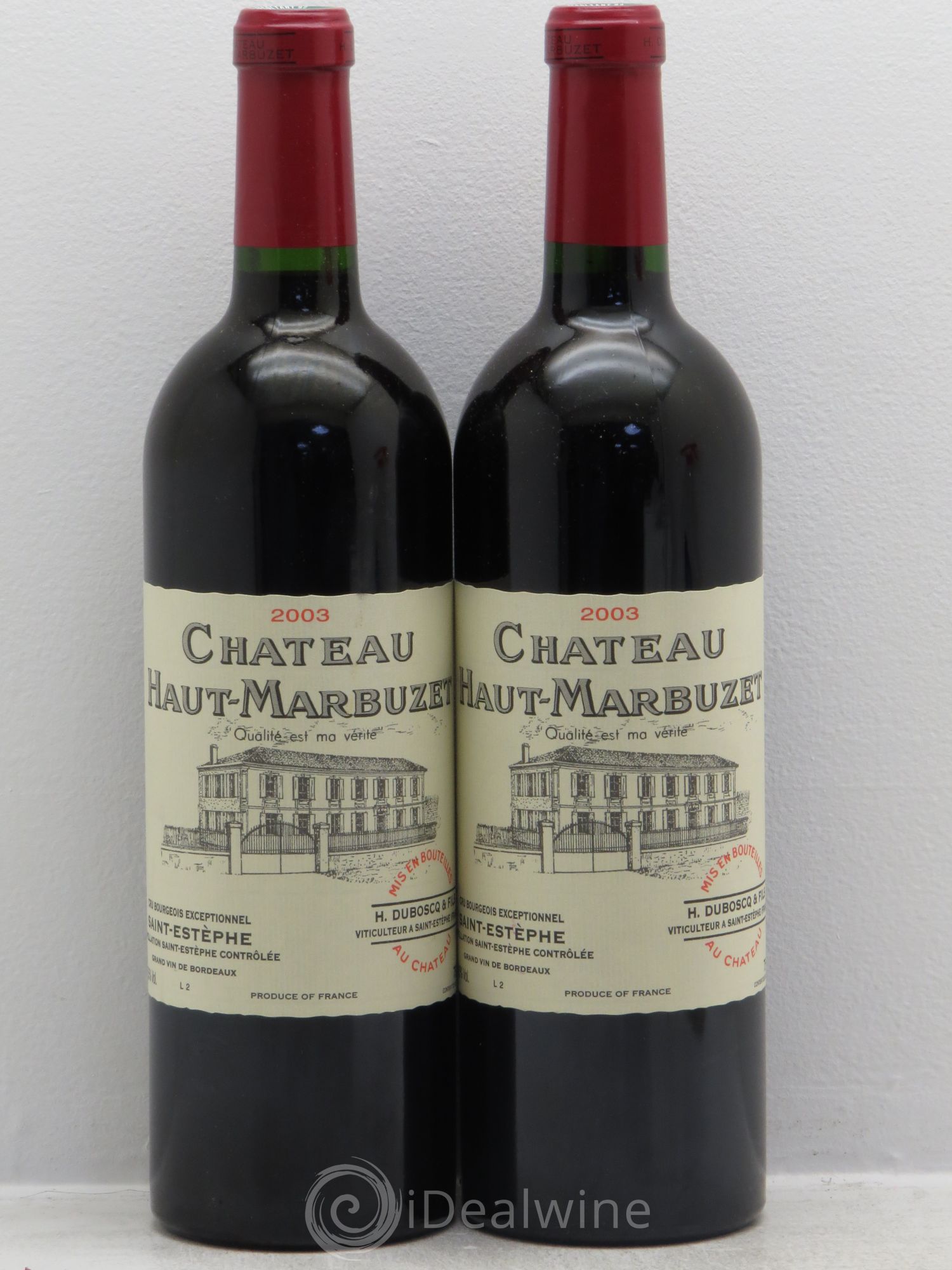 Château Haut Marbuzet 2003 - Lot de 2 bouteilles - 0